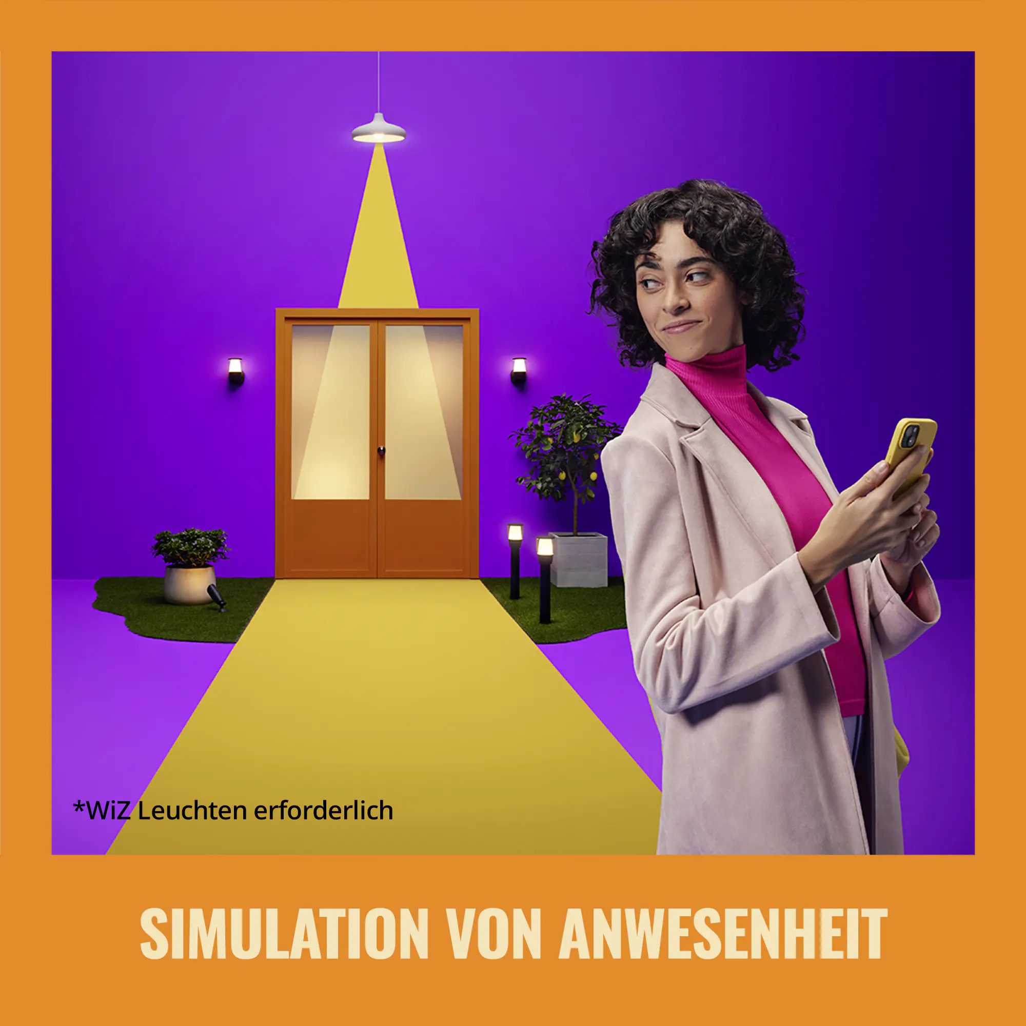 WiZ Sichheits-Kamera Starterset mit  LED-Leuchtmittek für Innen Wifi 1080 P