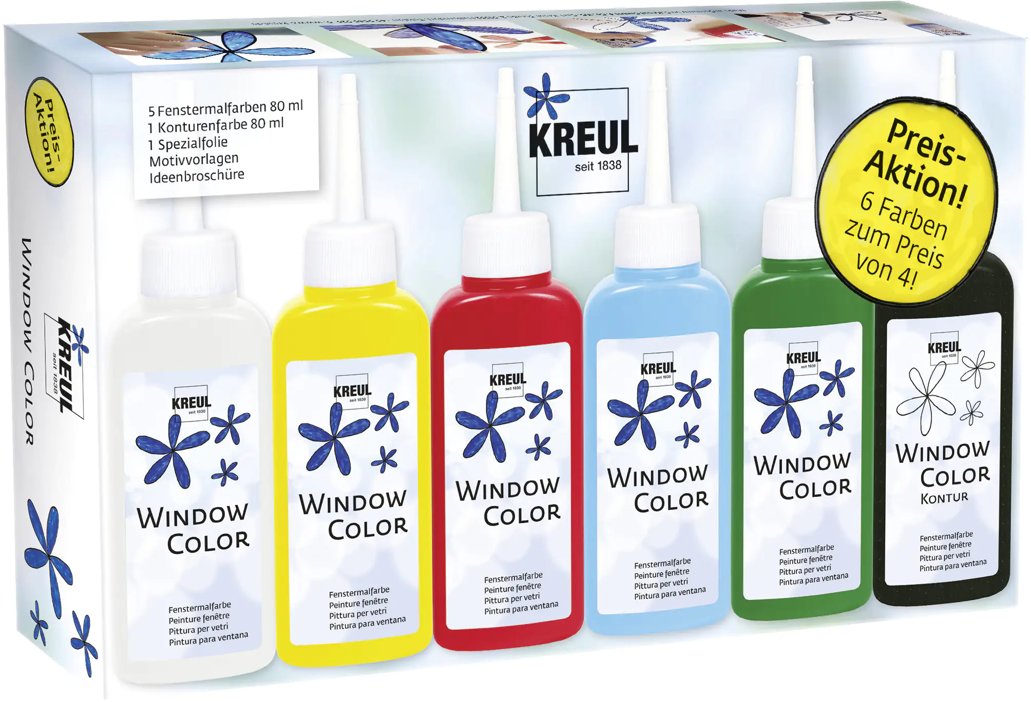 Kreul Window Color Aktionsset Set 6 x 80 ml