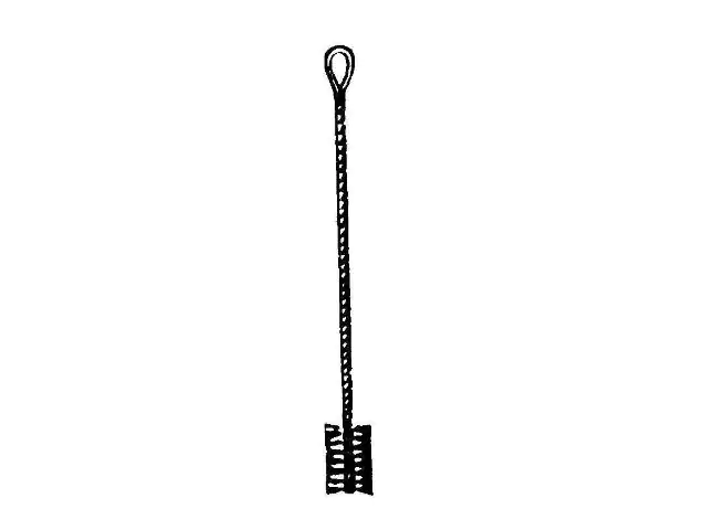 Kesselreinigunsbürste 3/8", 10-10-5 cm mit biegsamen Stiel 100 cm