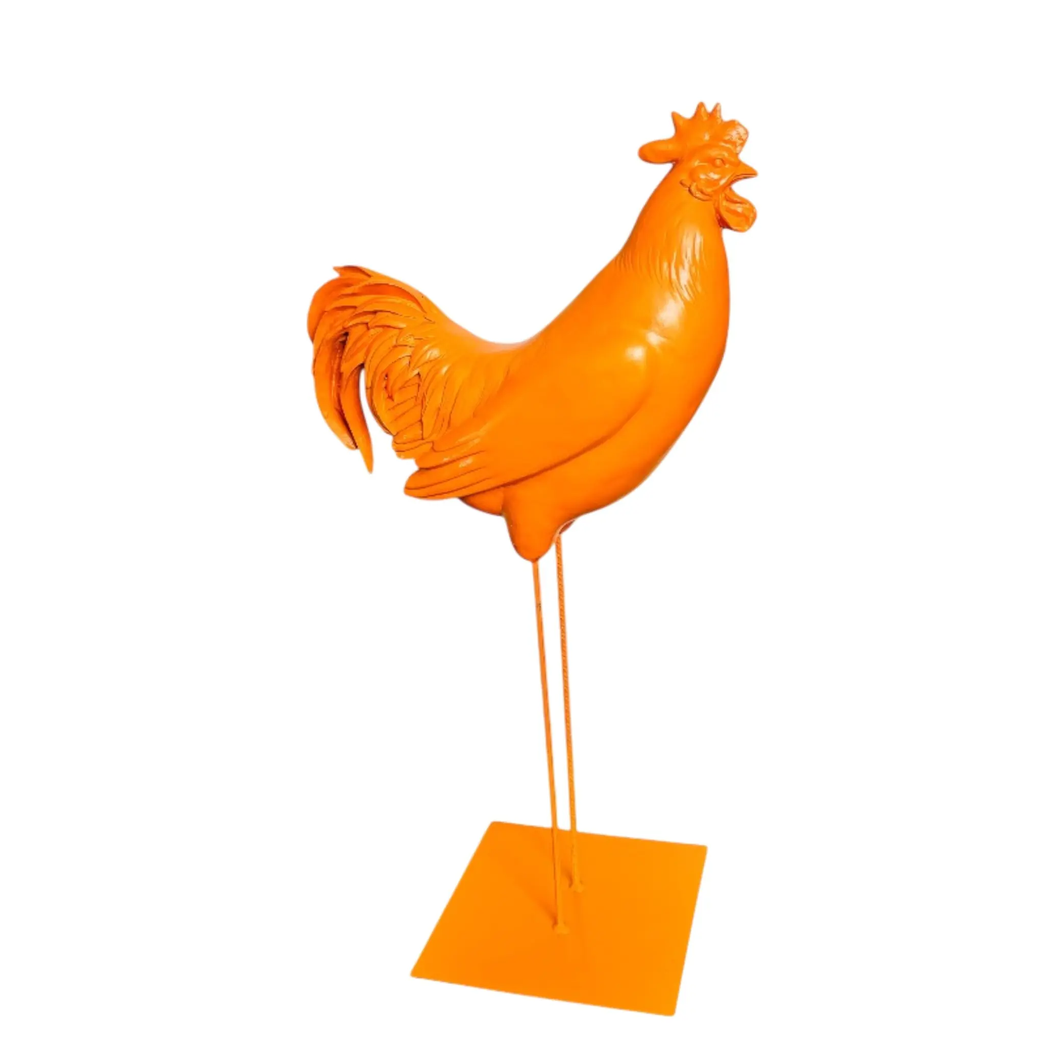 Dekoaufsteller Hahn 95 x 50 cm orange