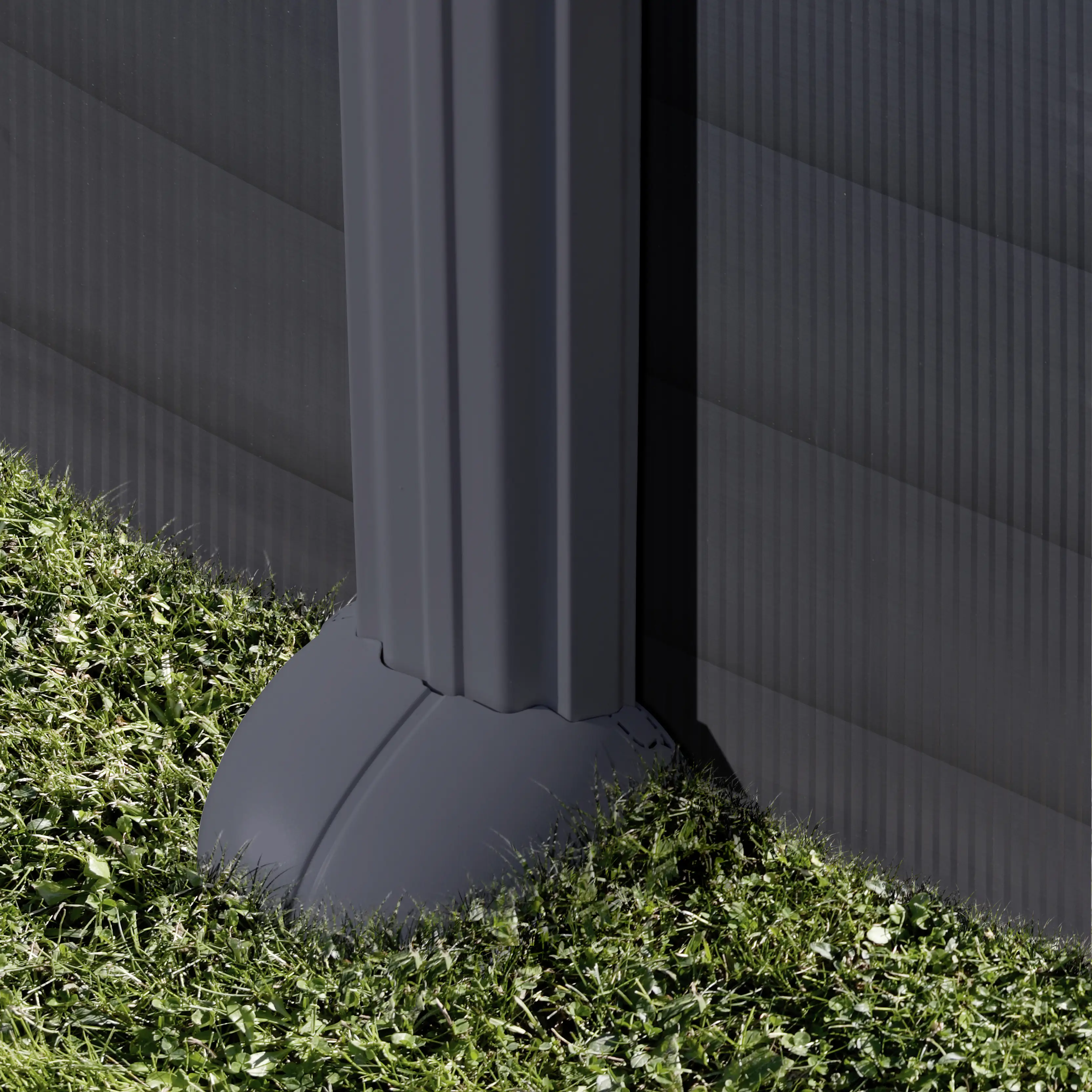 Gre Stahlwandpool Granada rund Ø 350 x 132 cm, graphit