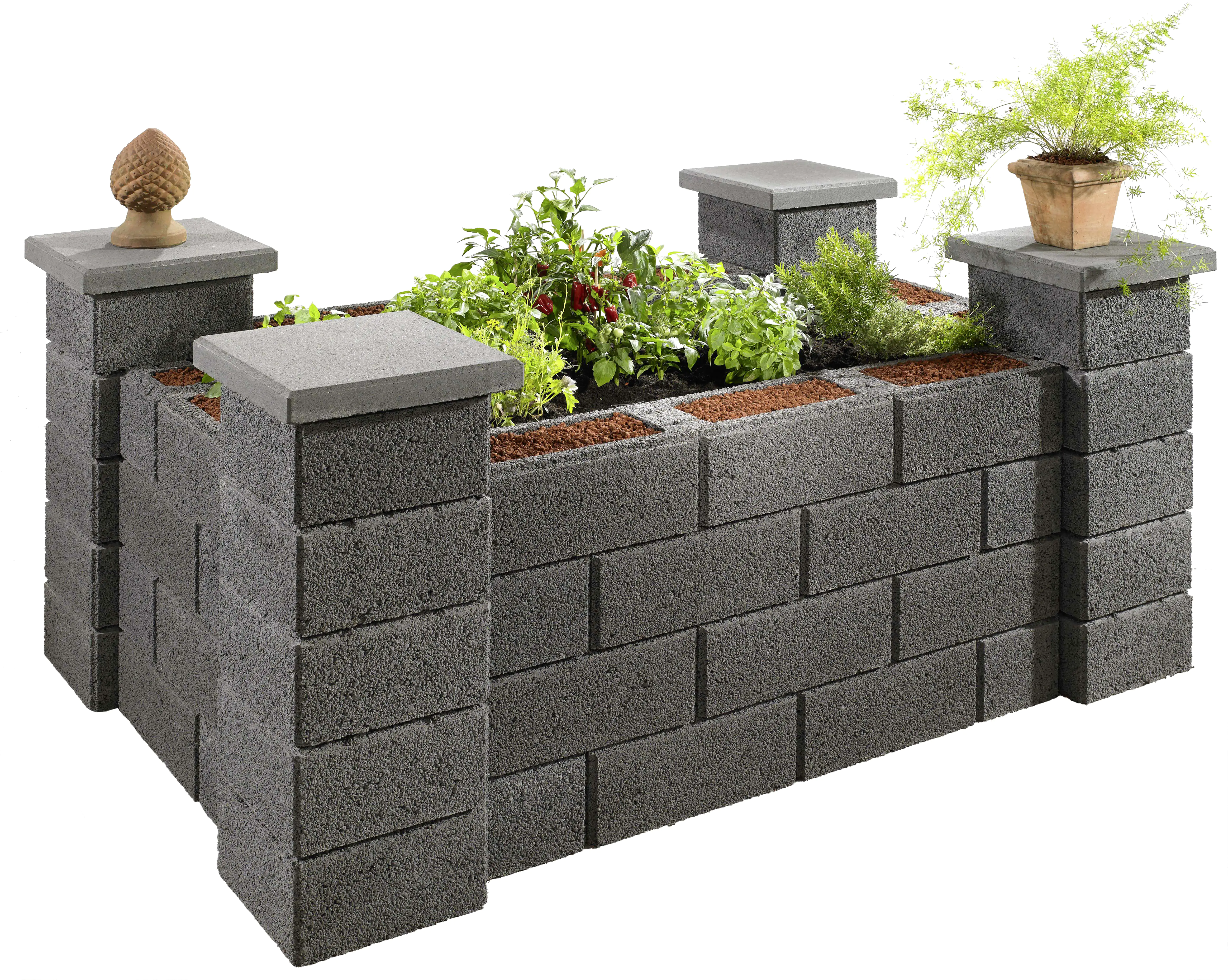 Kann Hochbeet-Set 5 Garten 230 x 150 x 85 cm anthrazit