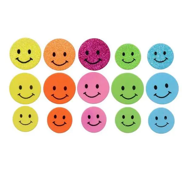 Glorex Moosgummi Sticker Smileys, 30 Stück