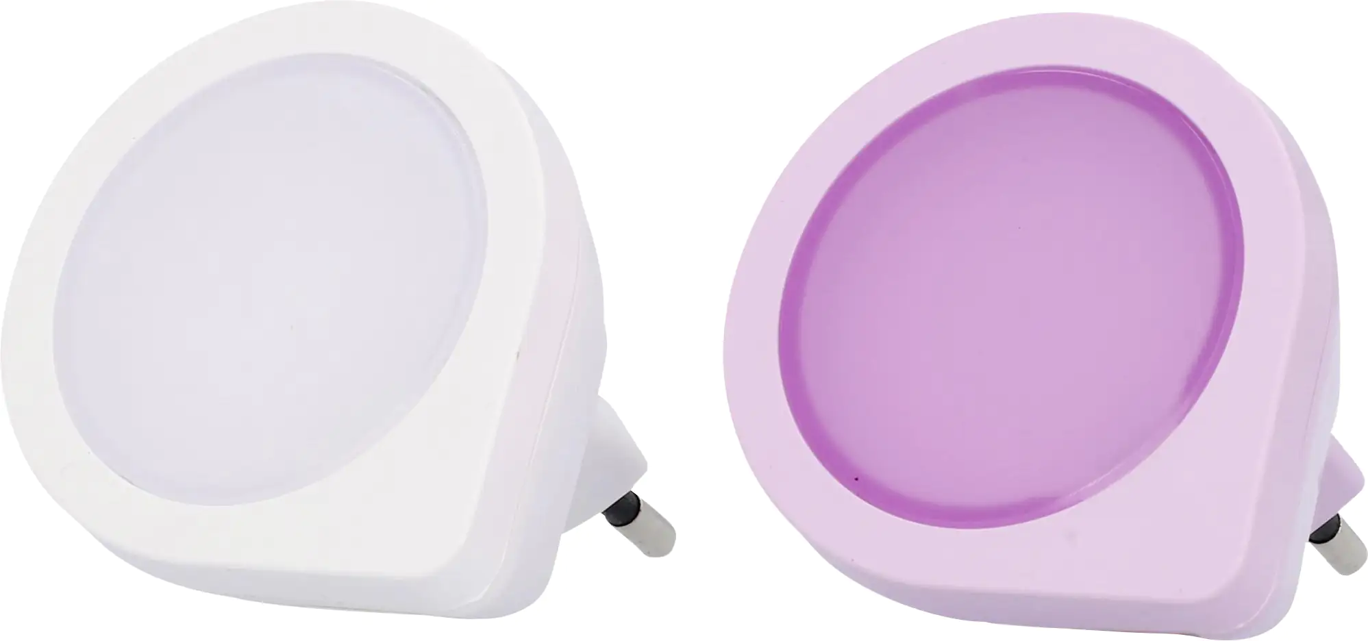 LED Nachtlicht 2er Set und Dämmerungssensor weiß, hellblau, pink