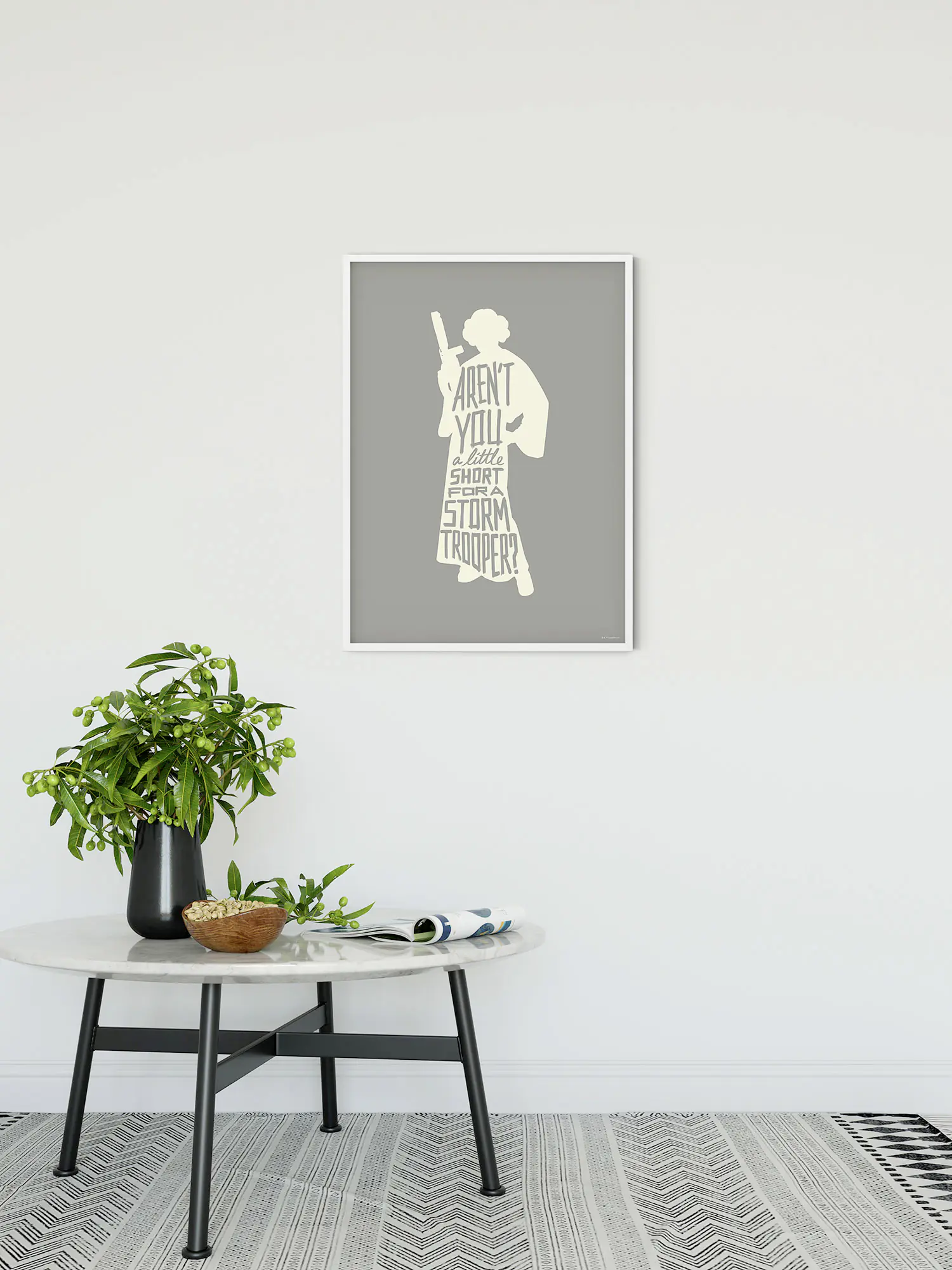 Komar Wandbild SW Silhouette Leia 30 x 40 cm