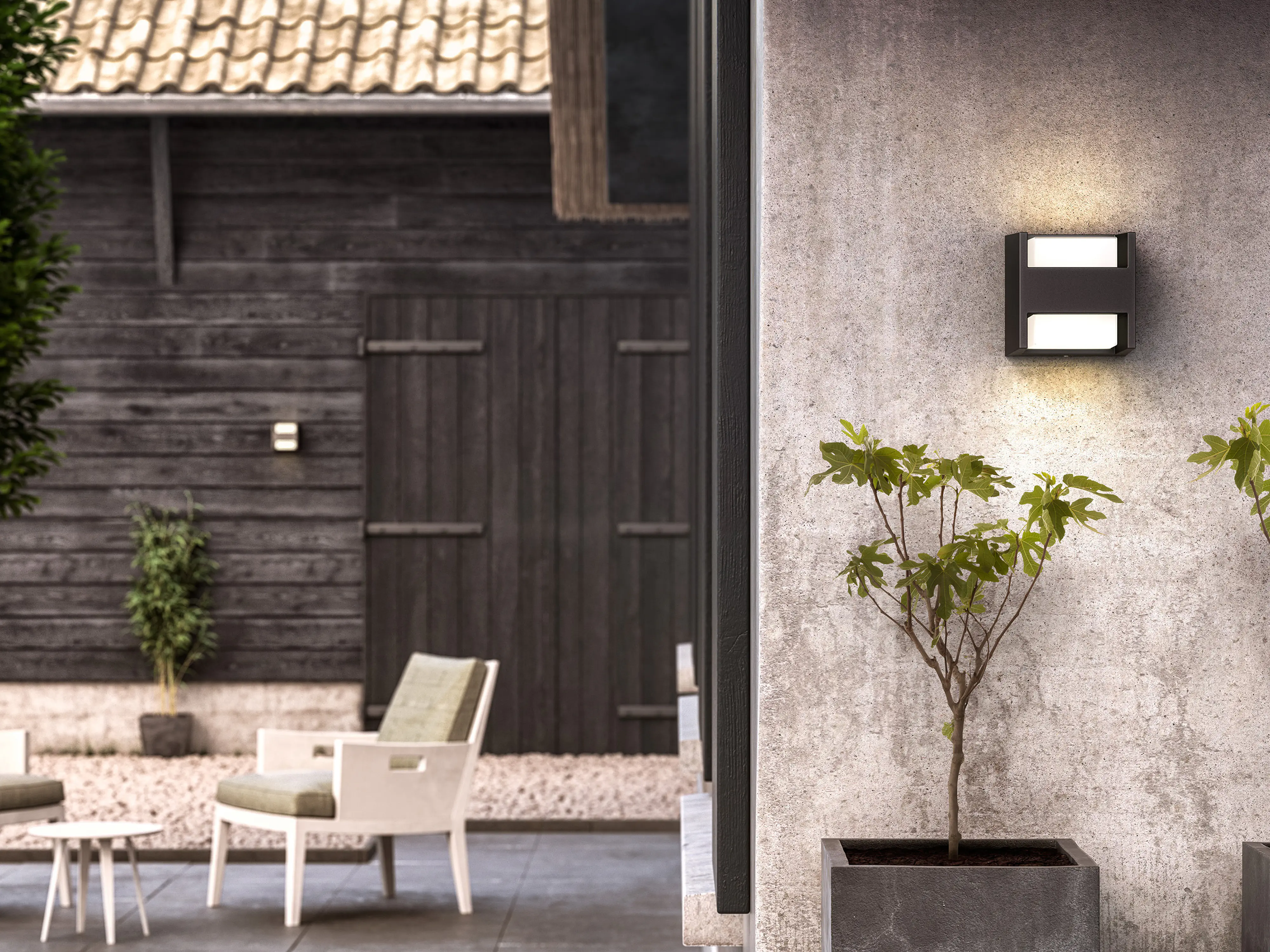 Philips LED Außenwandleuchte Arbour up/down anthrazit warmweiß