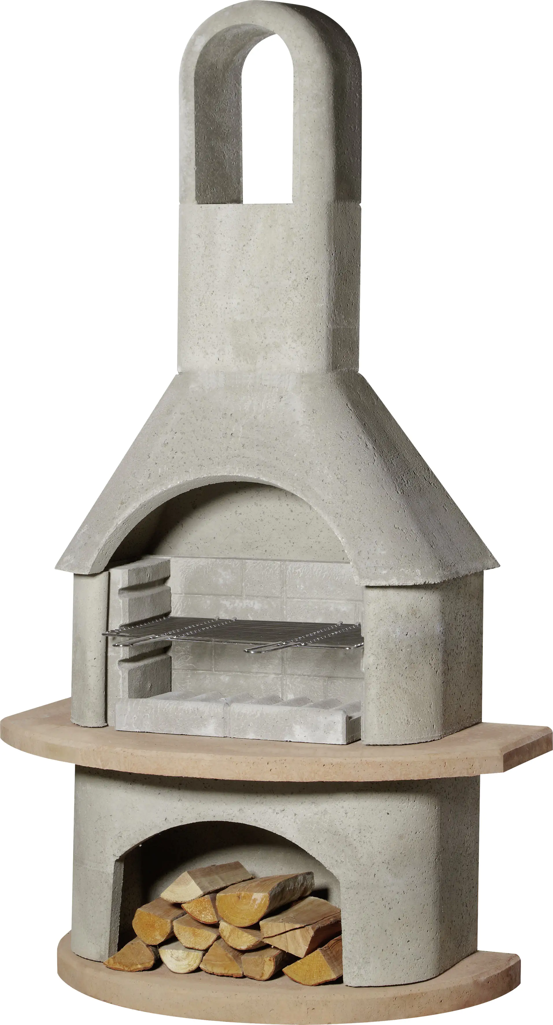 Buschbeck Grillkamin Carmen grau 203 x 110 x 65 cm