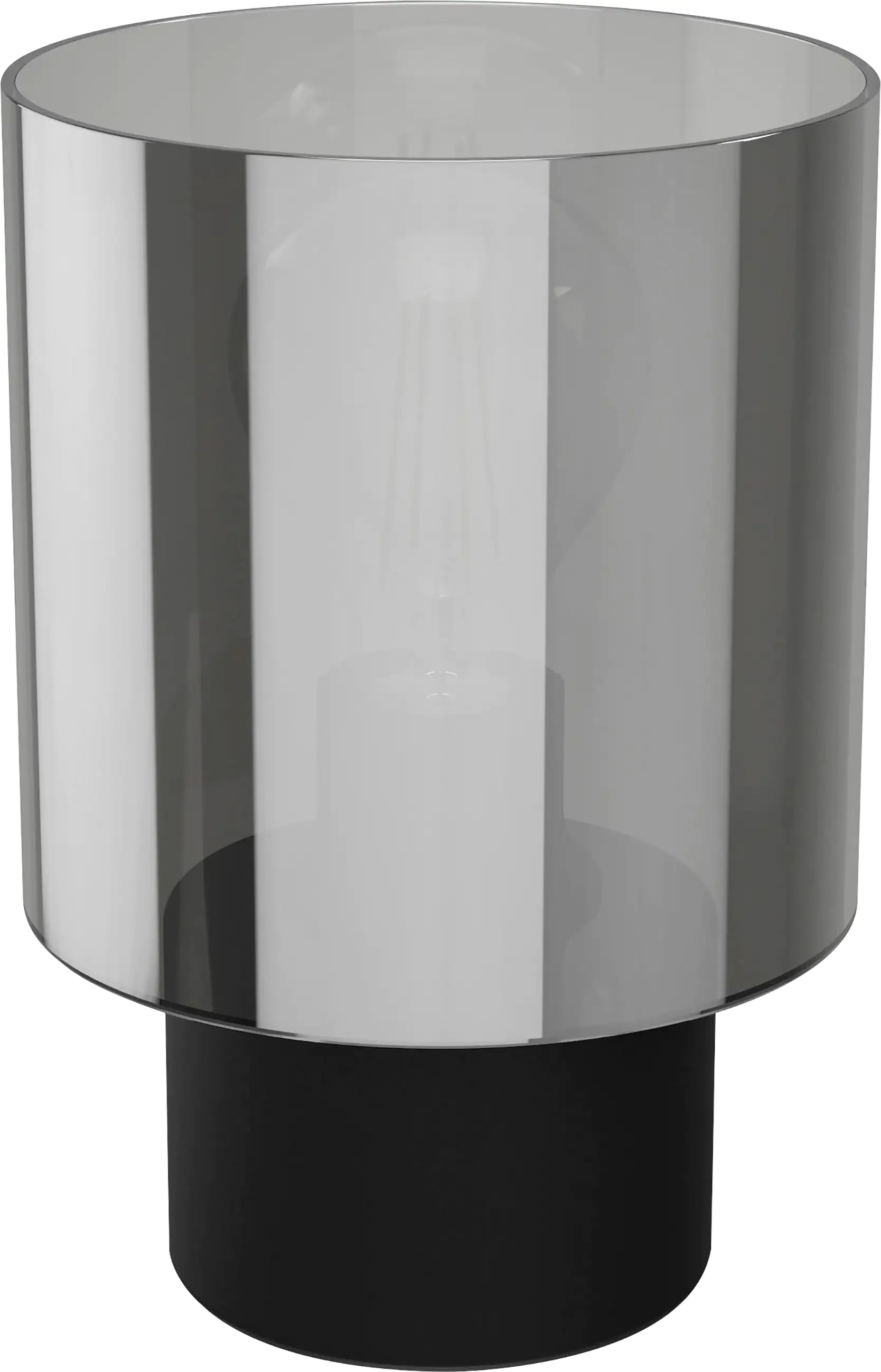 Eglo Tischlampe Gorosiba Ø 15 cm schwarz/transparent