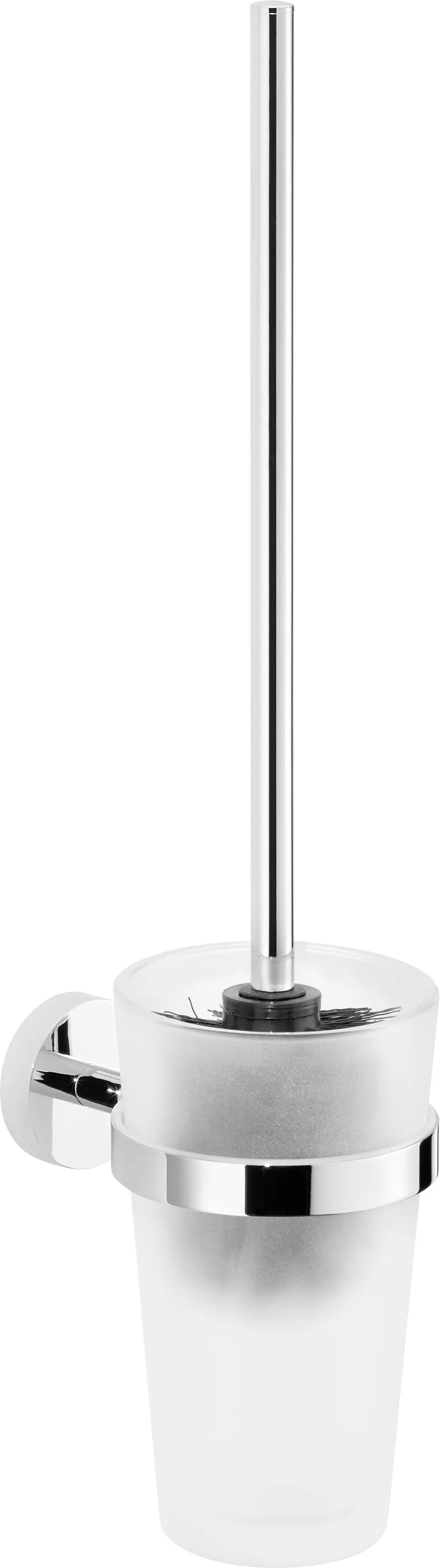 tesa WC-Bürstengarnitur Exxcellent Metall und Milchglas, chrom/weiß