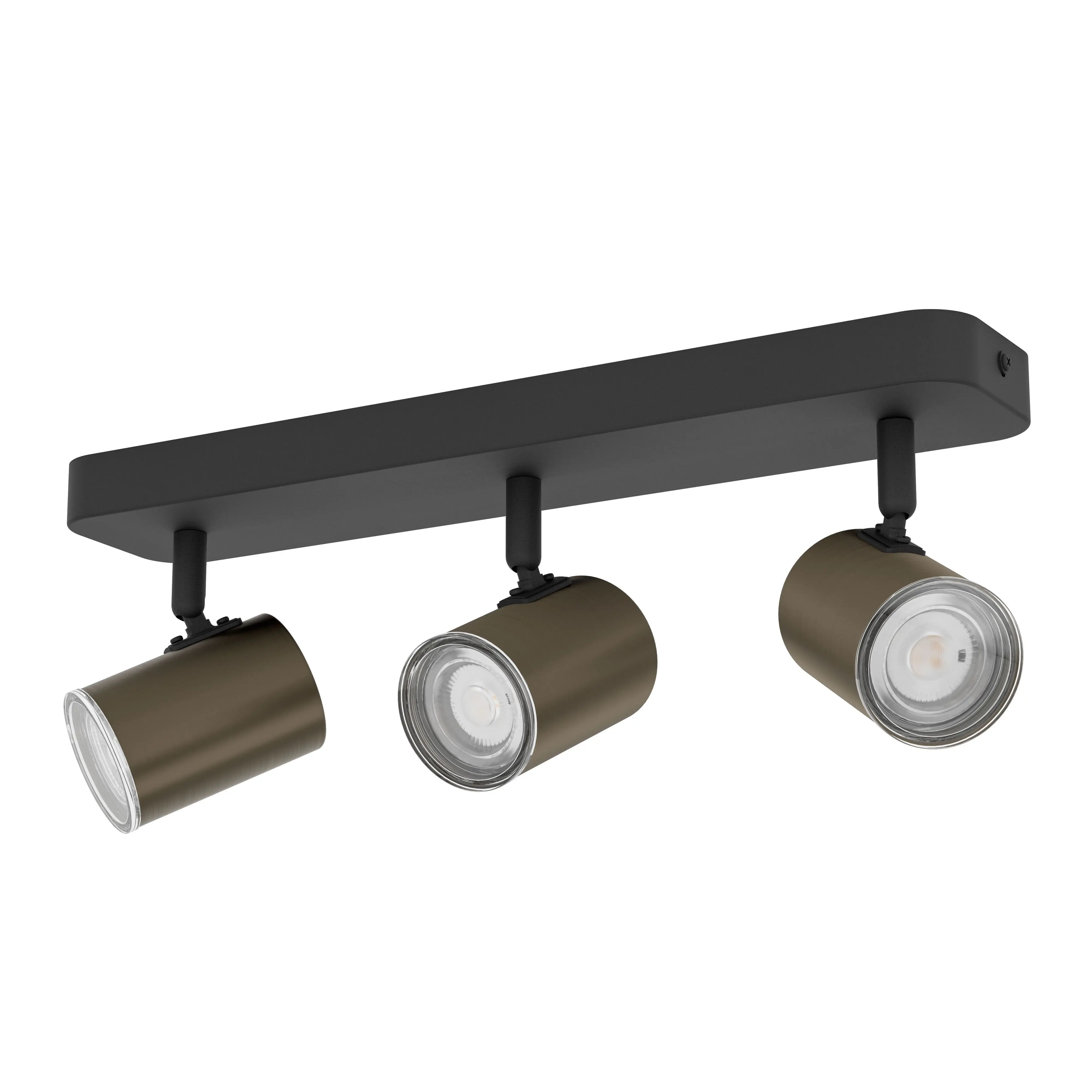 Eglo Deckenstrahler Balken Consuma schwarz/bronze 3er GU10