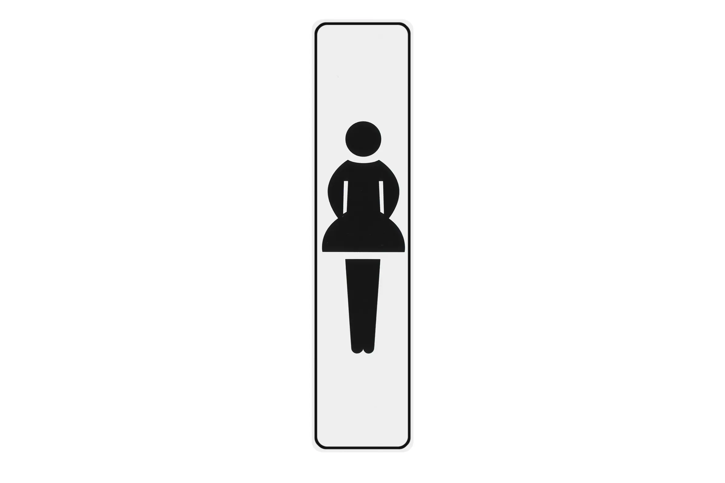 Conmetall Aufkleber Damentoilette PVC 20 x 4,8 cm weiß/schwarz