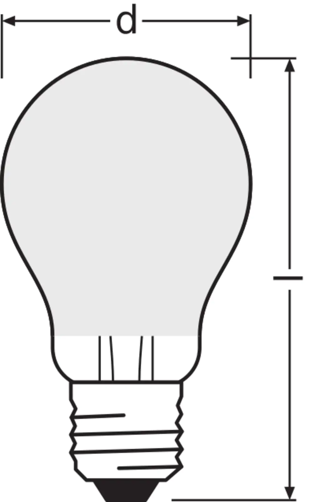 Osram LED Leuchtmittel Classic A40 E27 5W warmweiß, weiß matt