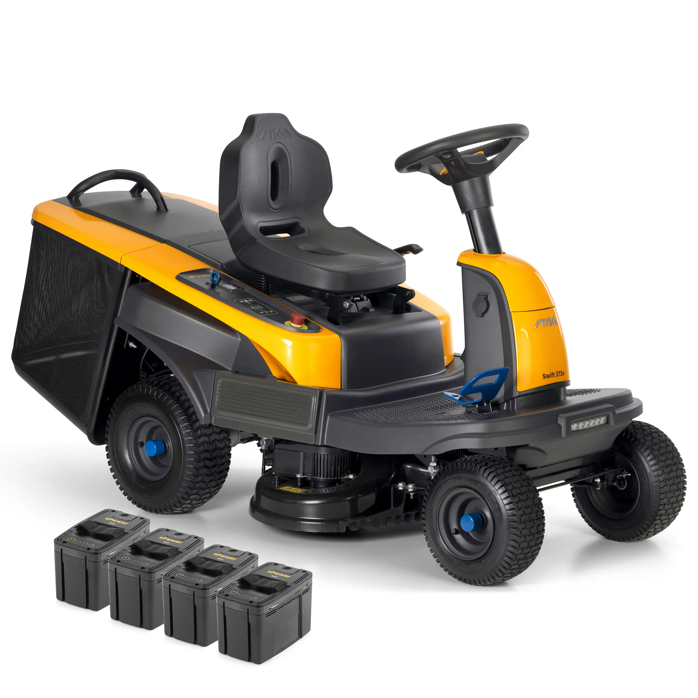 Stiga Akku-Rasentraktor Swift 372e  inkl. 4x5 Ah Akku (48 Volt)