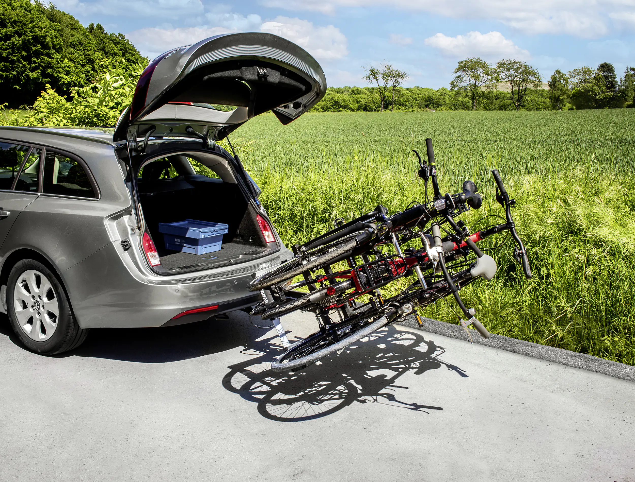 EUFAB Fahrradheckträger Premium III für 3 Fahrräder abklappbar