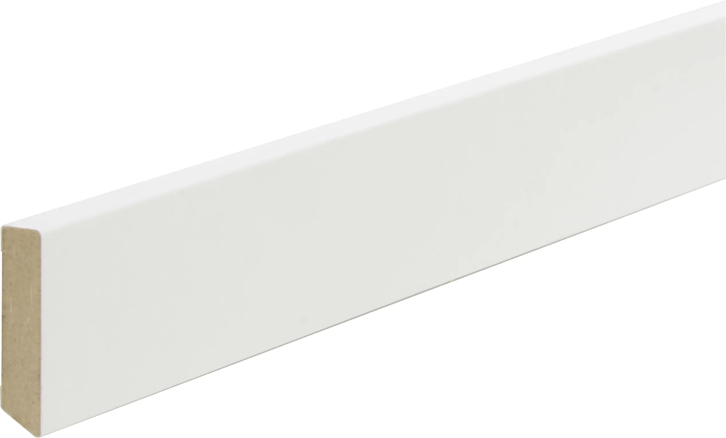 B.S. Bauprogramm Deckleiste modern 260 cm 35 x 8 mm Eiche brilliantweiß