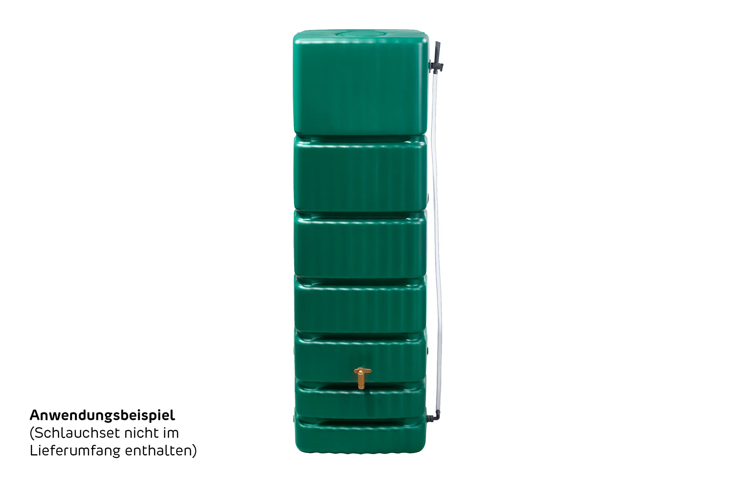 4rain Regenwasser-Wandtank Slim 350 L dunkelgrün