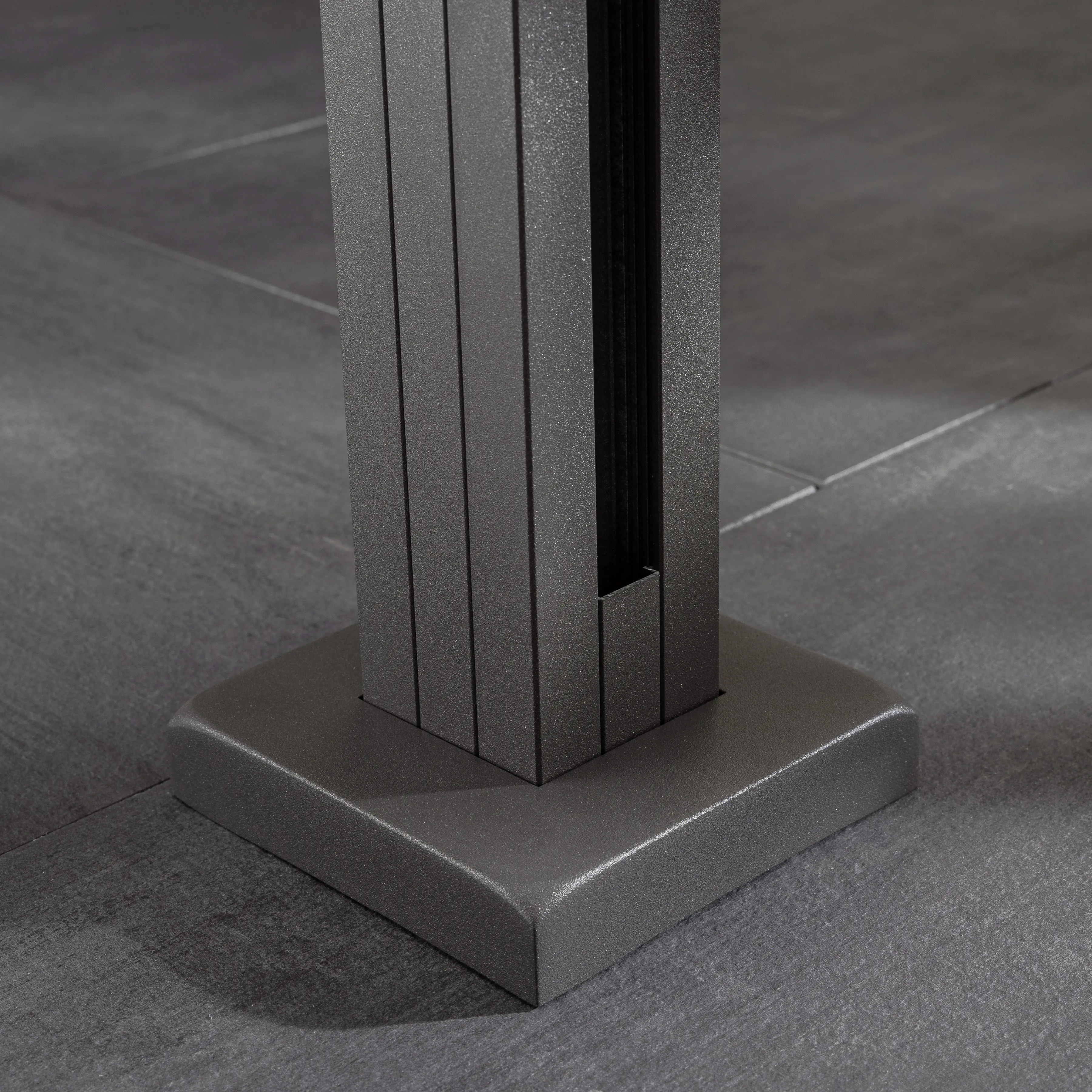 Ambiente Glaszaun Grundset Klarglas mit Siebdruck 187 x 107,2 cm  grau