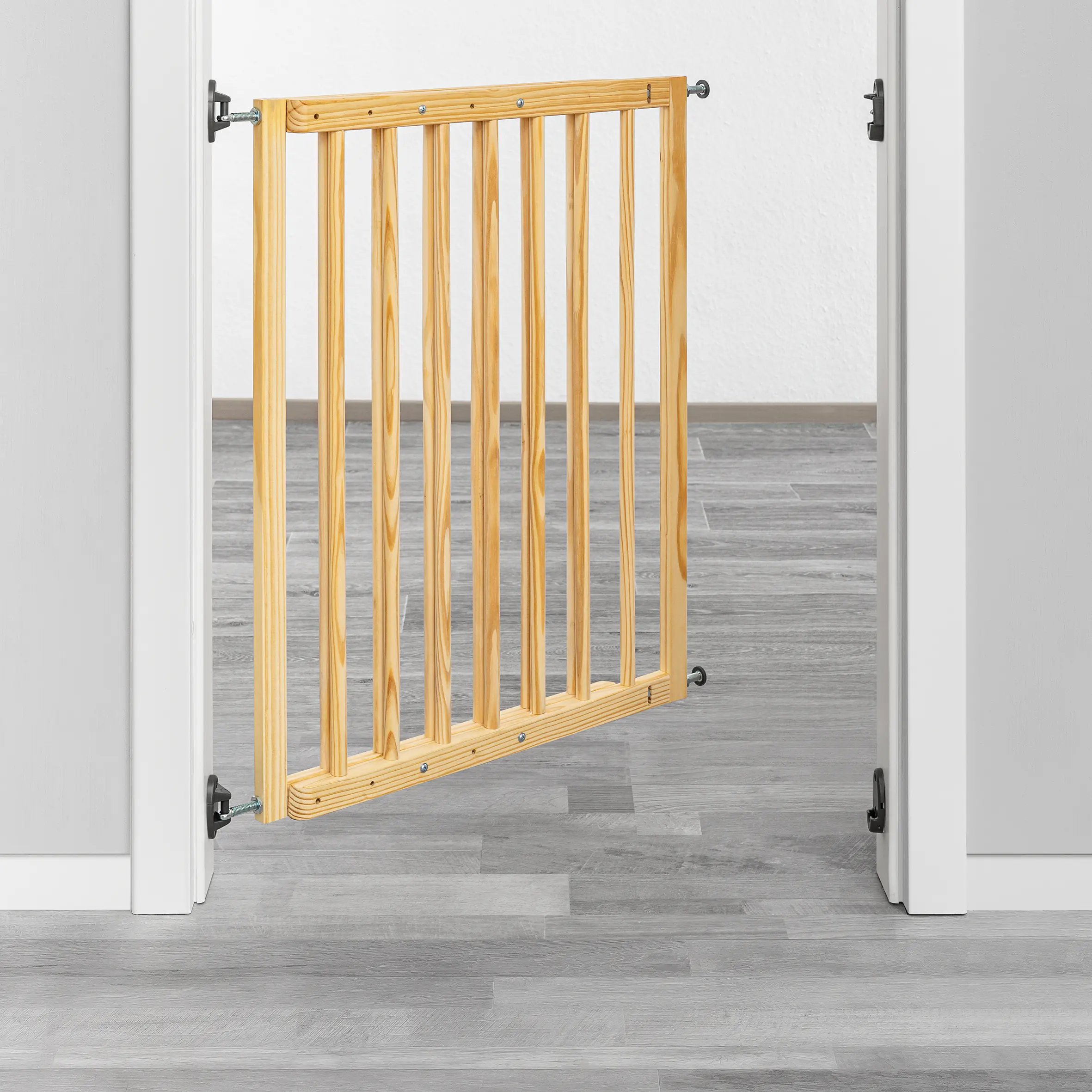 reer Treppenschutzgitter Basic zum schrauben Holz 65,5 - 106 cm
