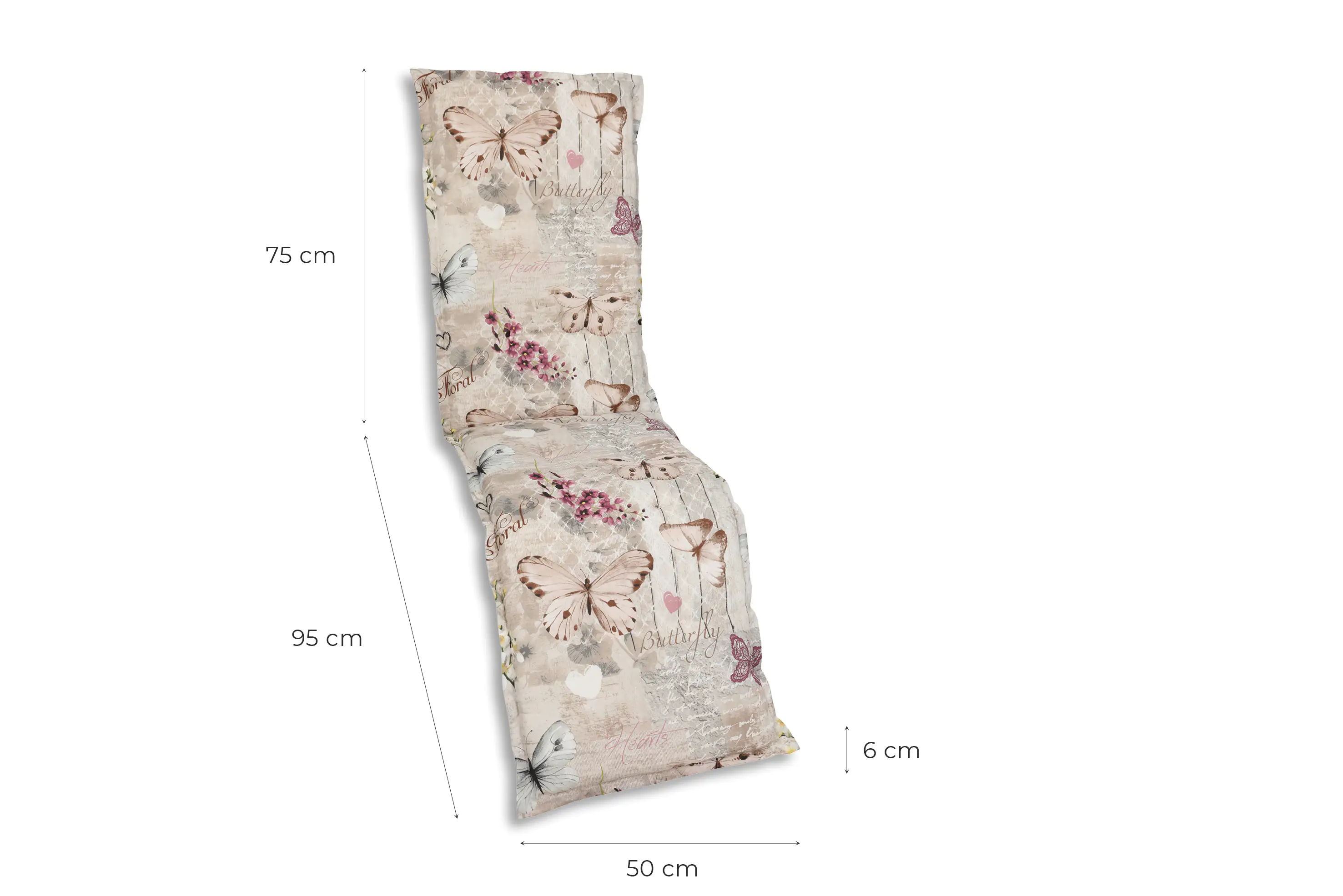 GO-DE Relax-Auflage beige 170 x 50 x 6 cm