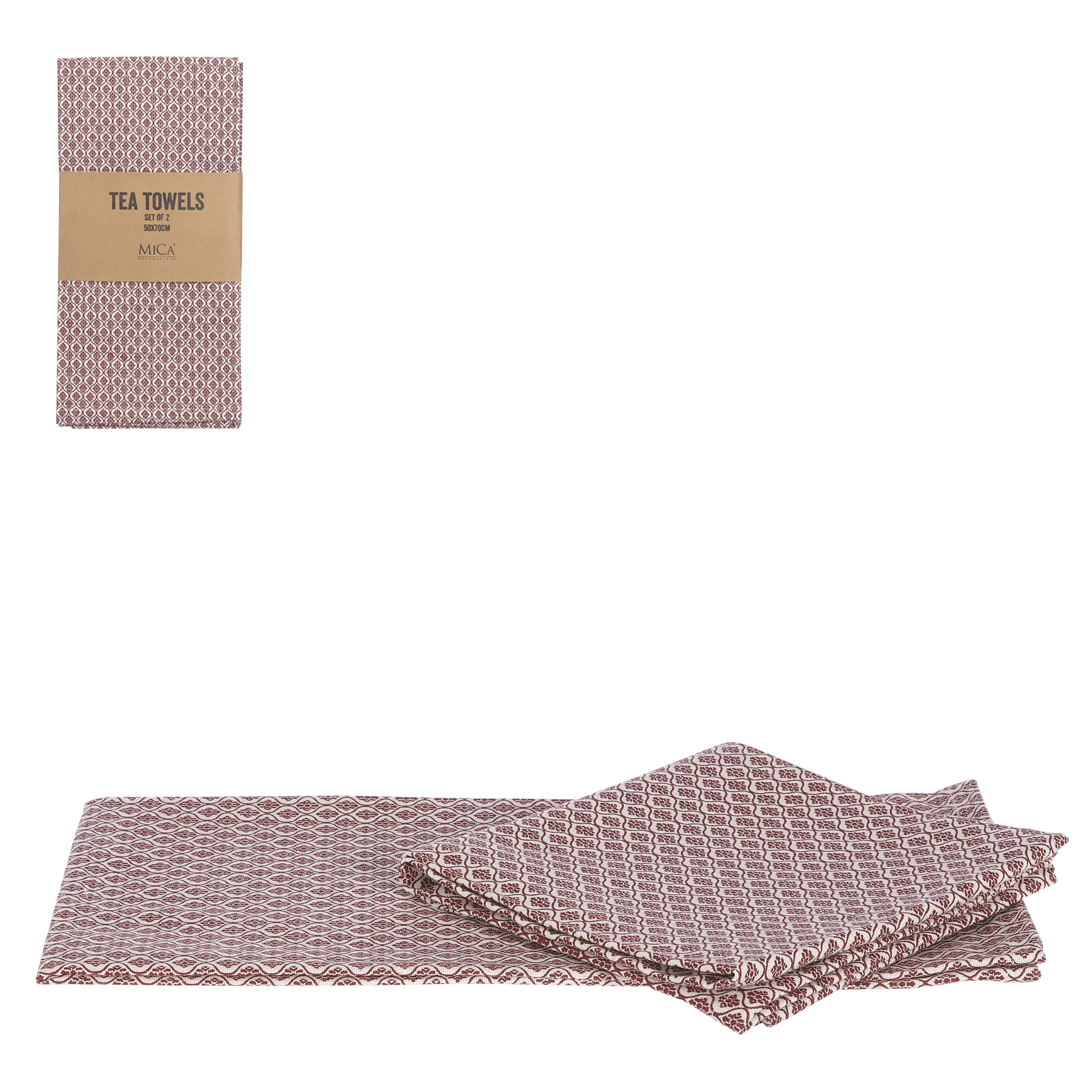 Mica Geschirrtuch Badhi braun 70 X 50 cm