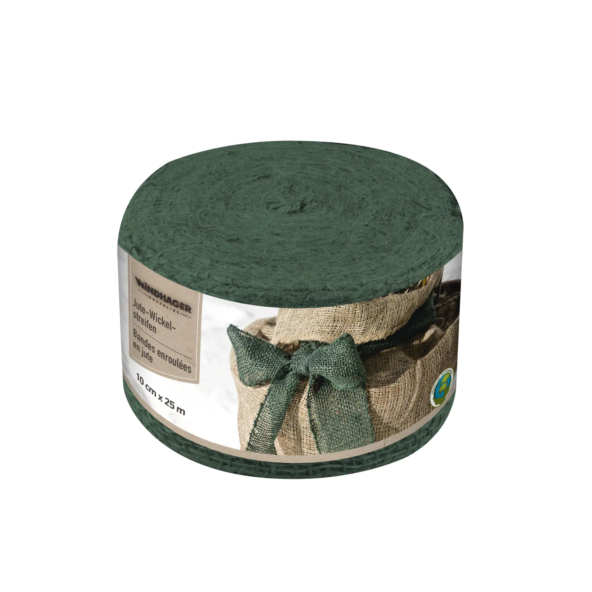 Windhager Jute-Wickelstreifen 10 cm x 25 m grün