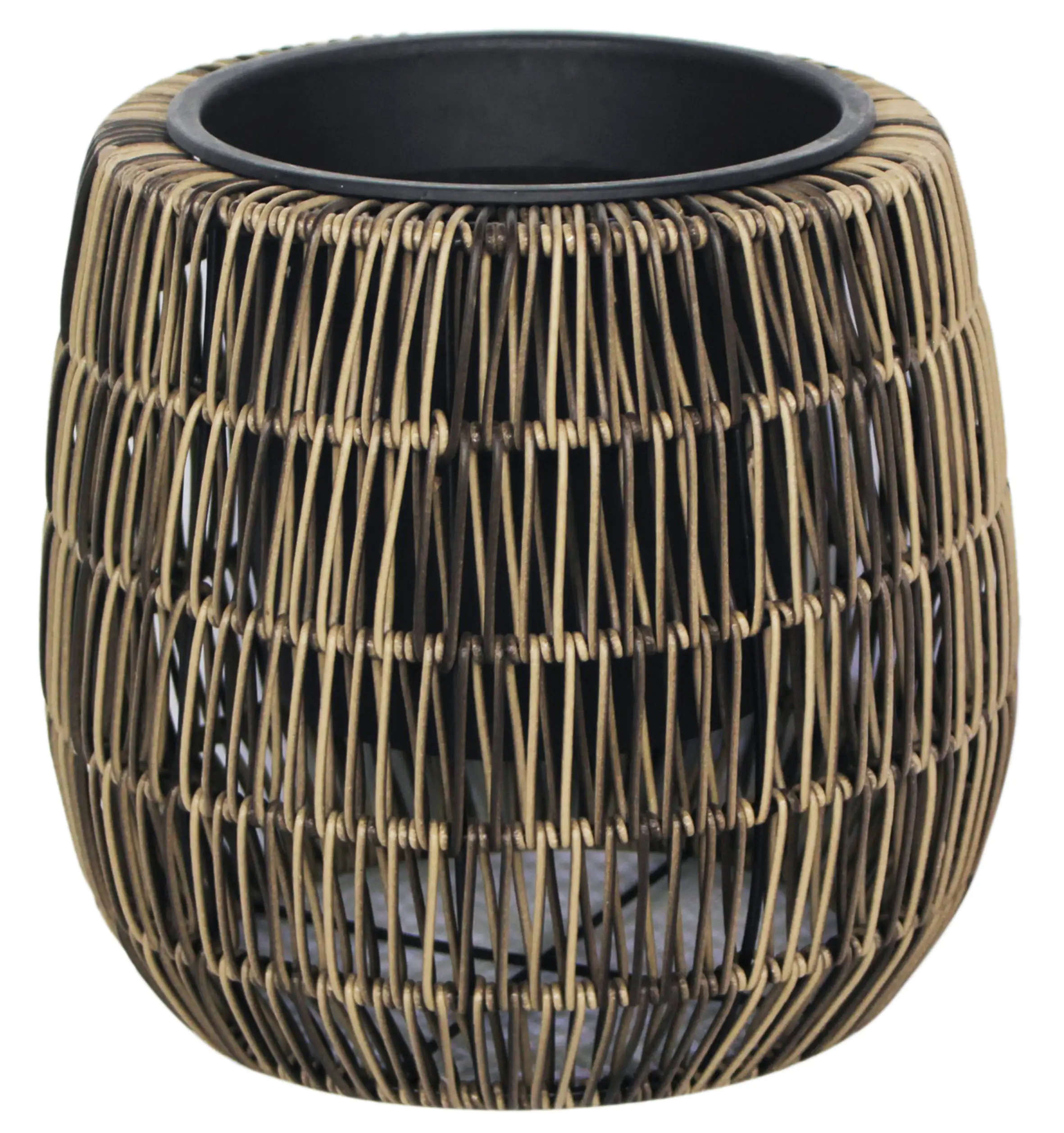 TrendLine Polyrattan Pflanztopf Ø 28 x 26 cm braun