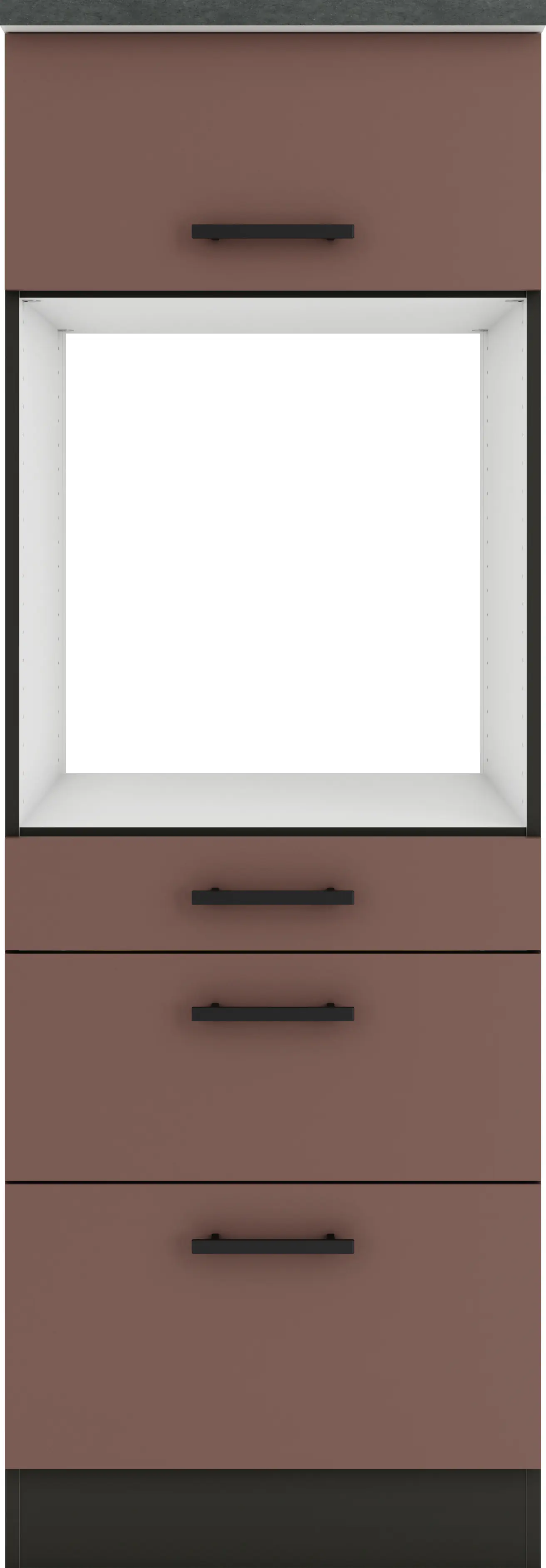 Optifit Midischrank Nizza 407 rostrot/anthrazit matt 60 cm