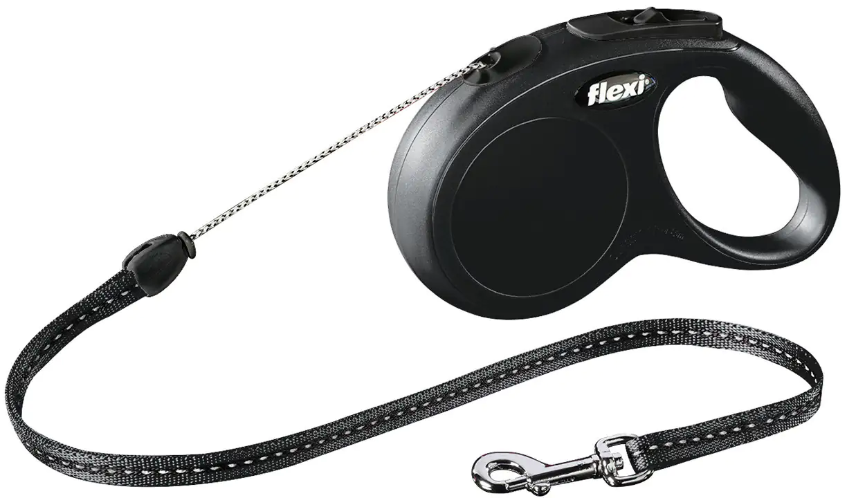 Flexi Hundeleine New Classic S schwarz, Seil