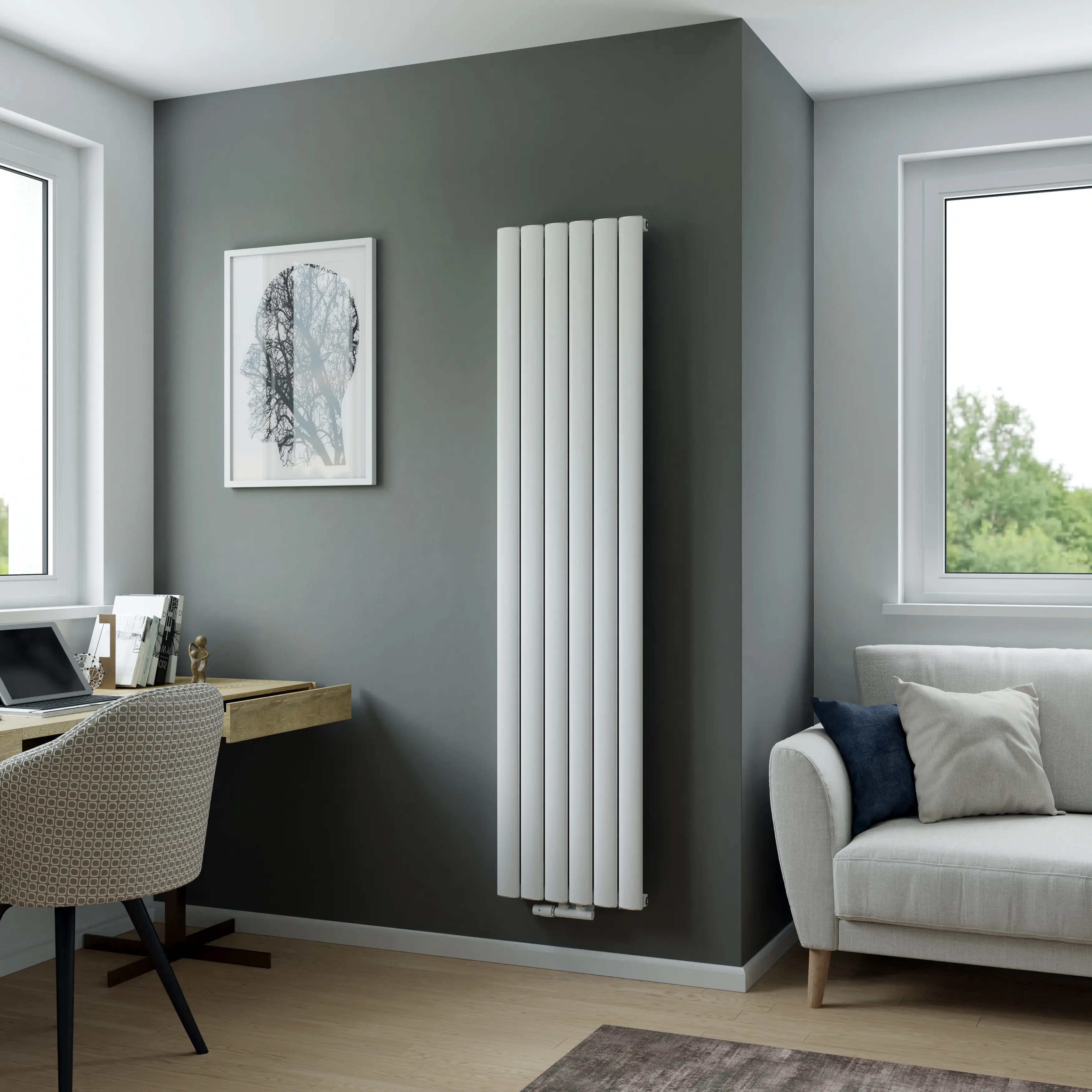 Ximax Design-Heizkörper Novus 180 x 41,5 cm 977 Watt weiß Struktur