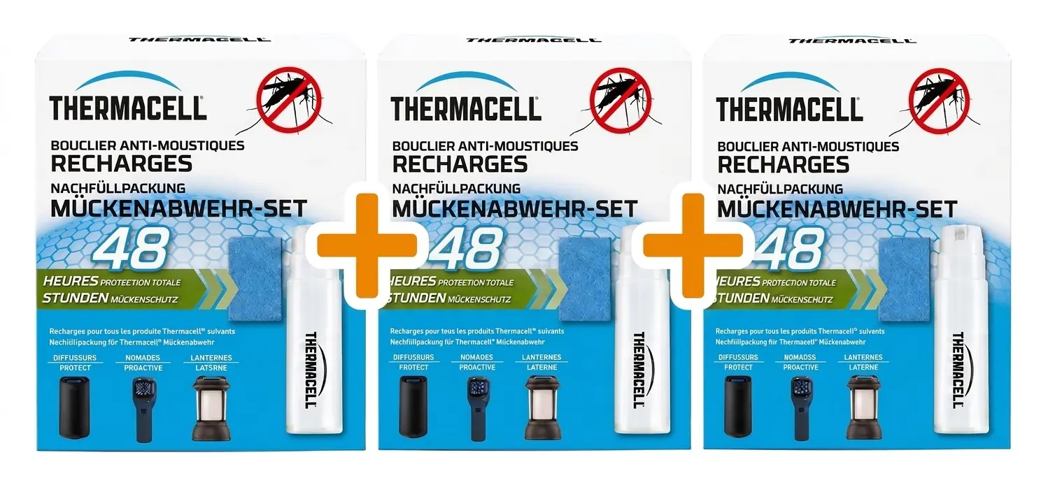 Thermacell Mückenabwehr Nachfüllpackung 48 Stunden 3er Set