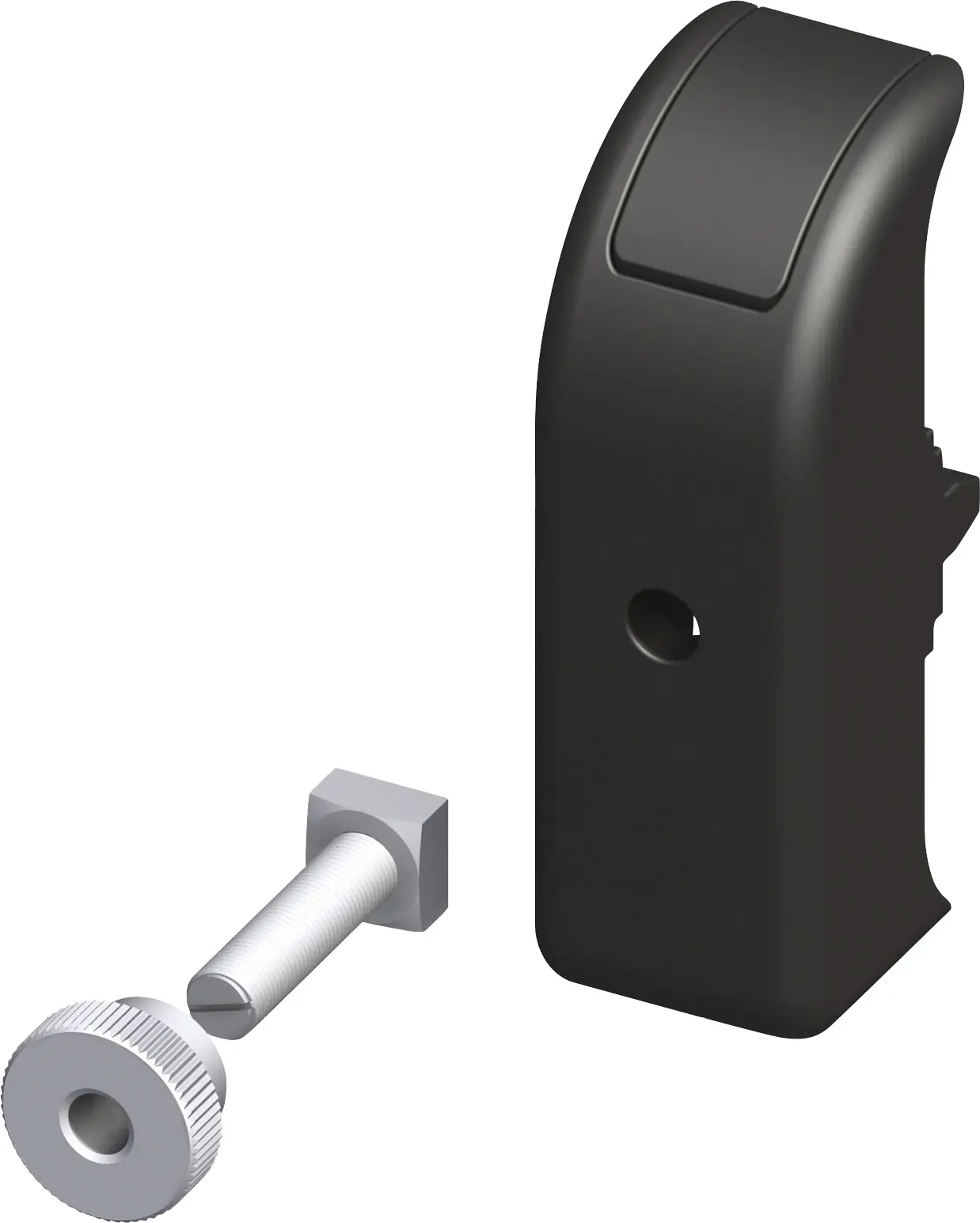coaxis®-Haken-Verdrehschutz 12 mm 12 mm PVC (Kunststoff) glatt schwarz