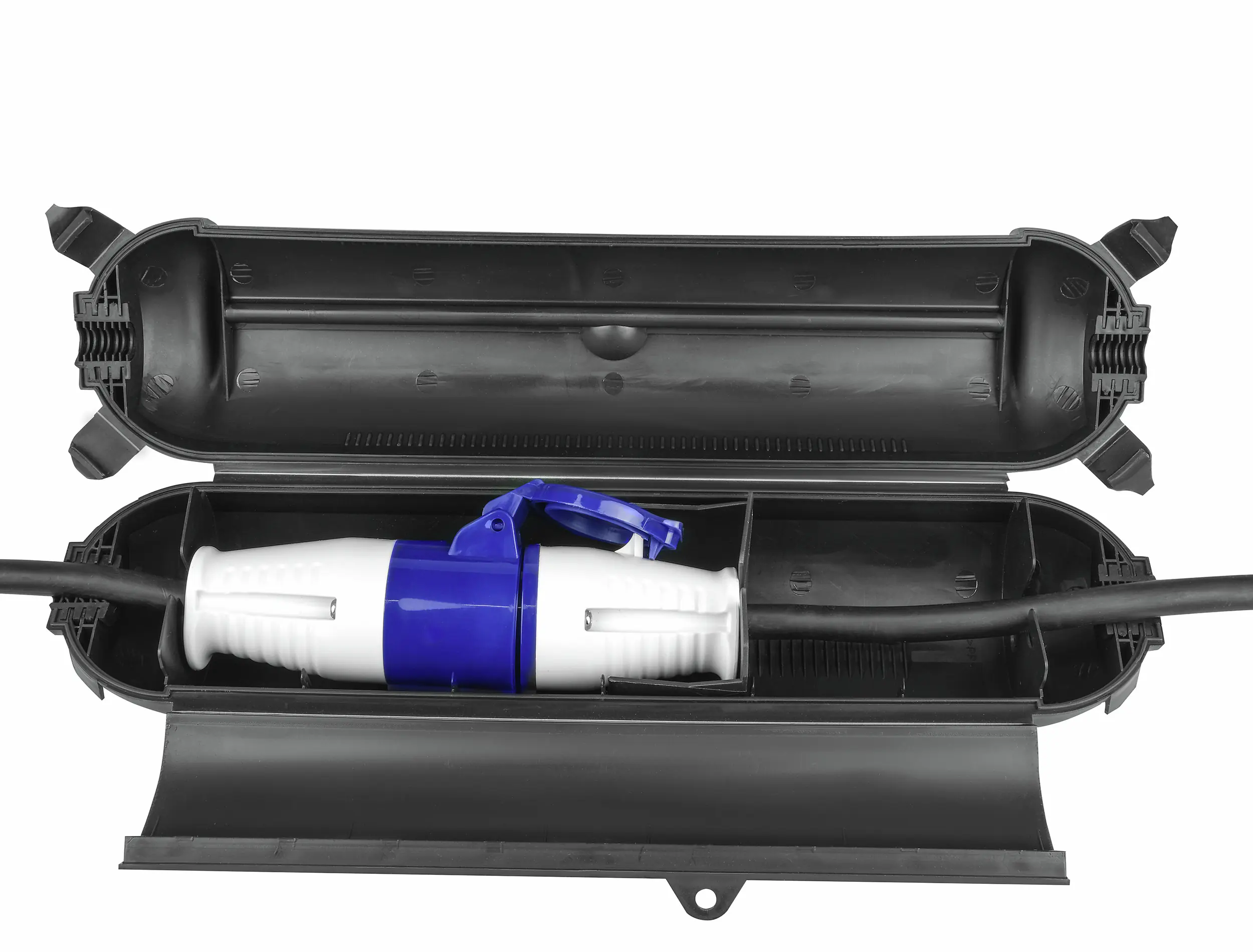 Sicherheitsbox für CEE Stecker 30 x 9,5 x 9,5 cm Schwarz