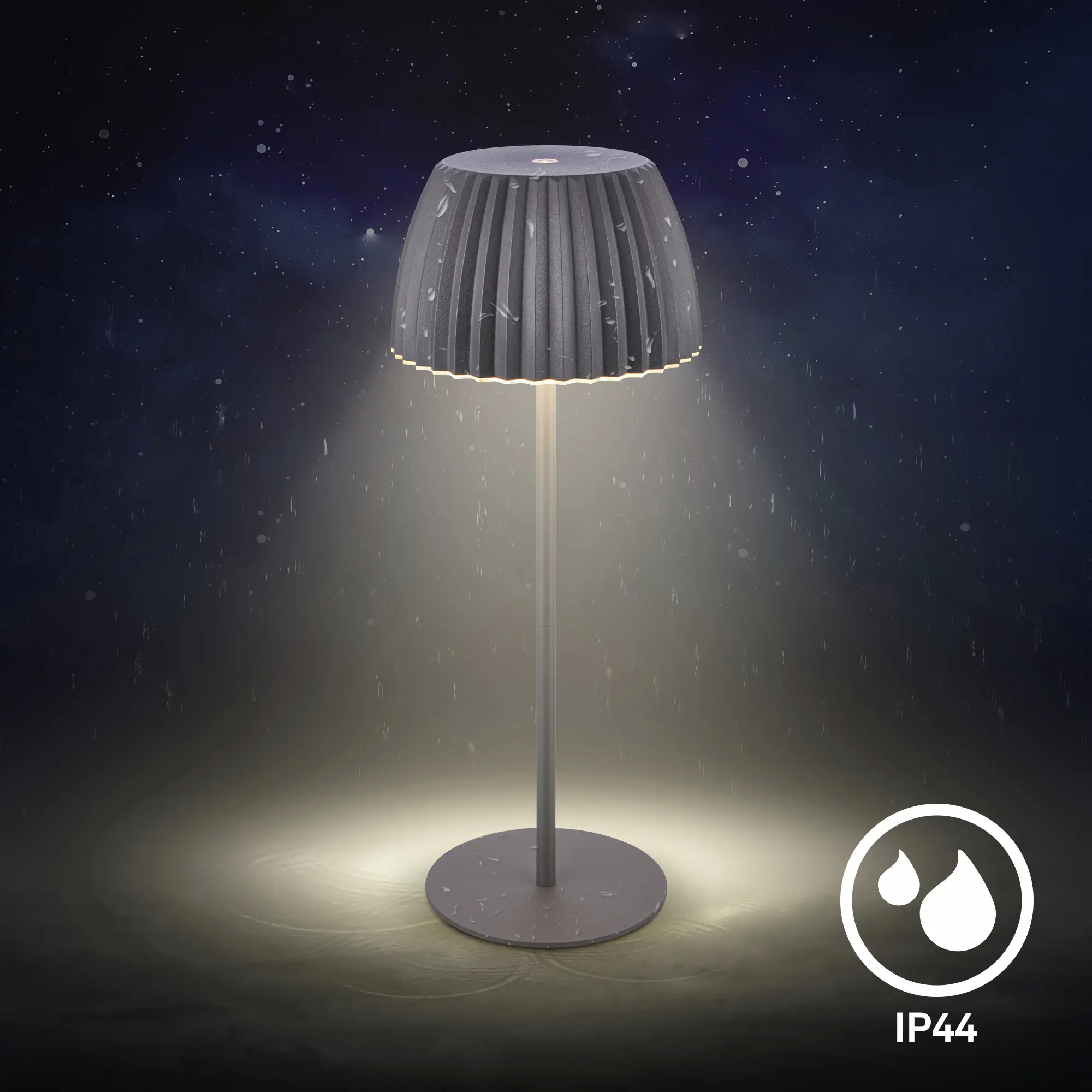 Briloner LED-Tischleuchte Riffle mit Akku anthrazit dimmbar