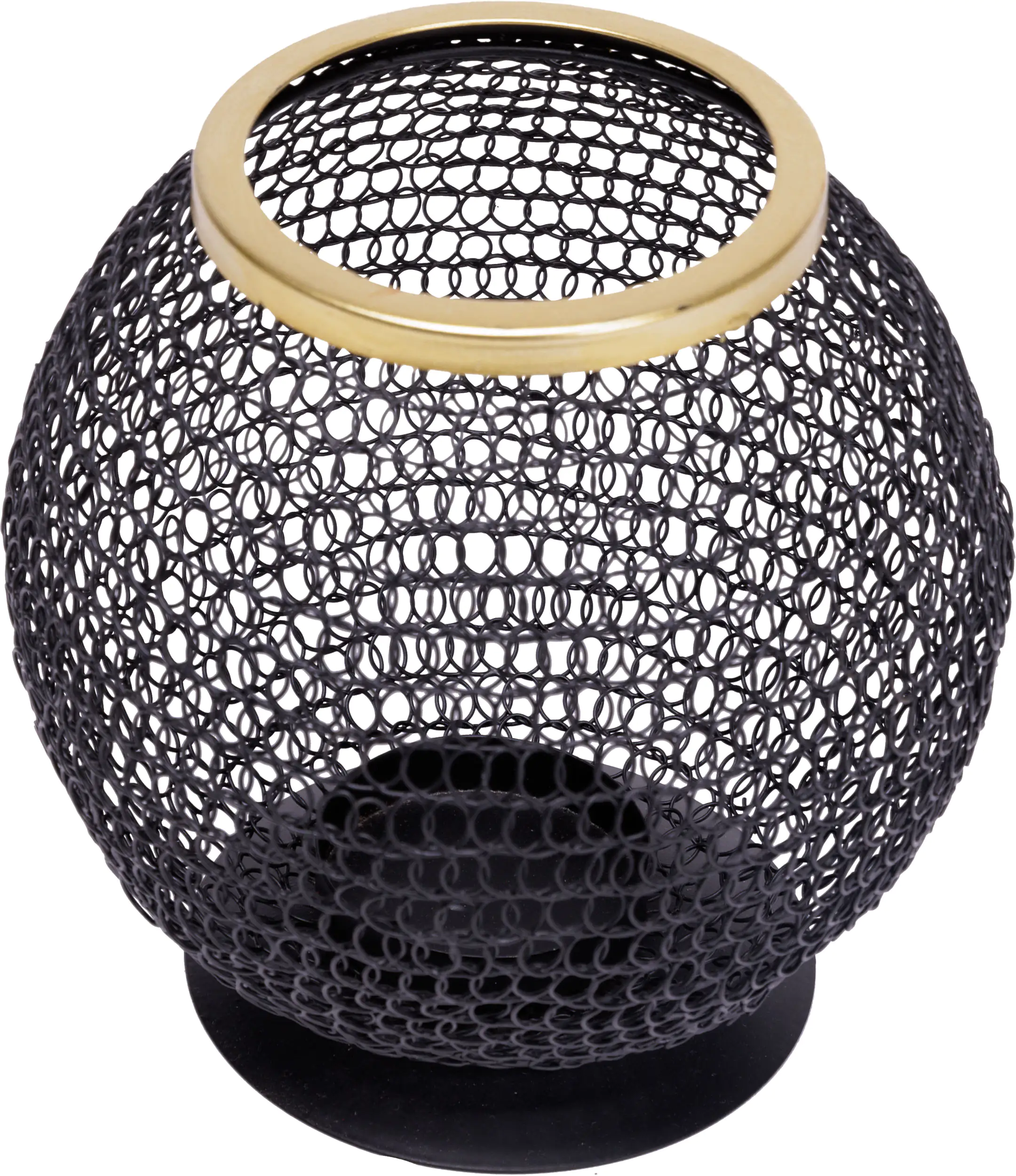 TrendLine Laterne Metall 17 x 17 cm schwarz-gold
