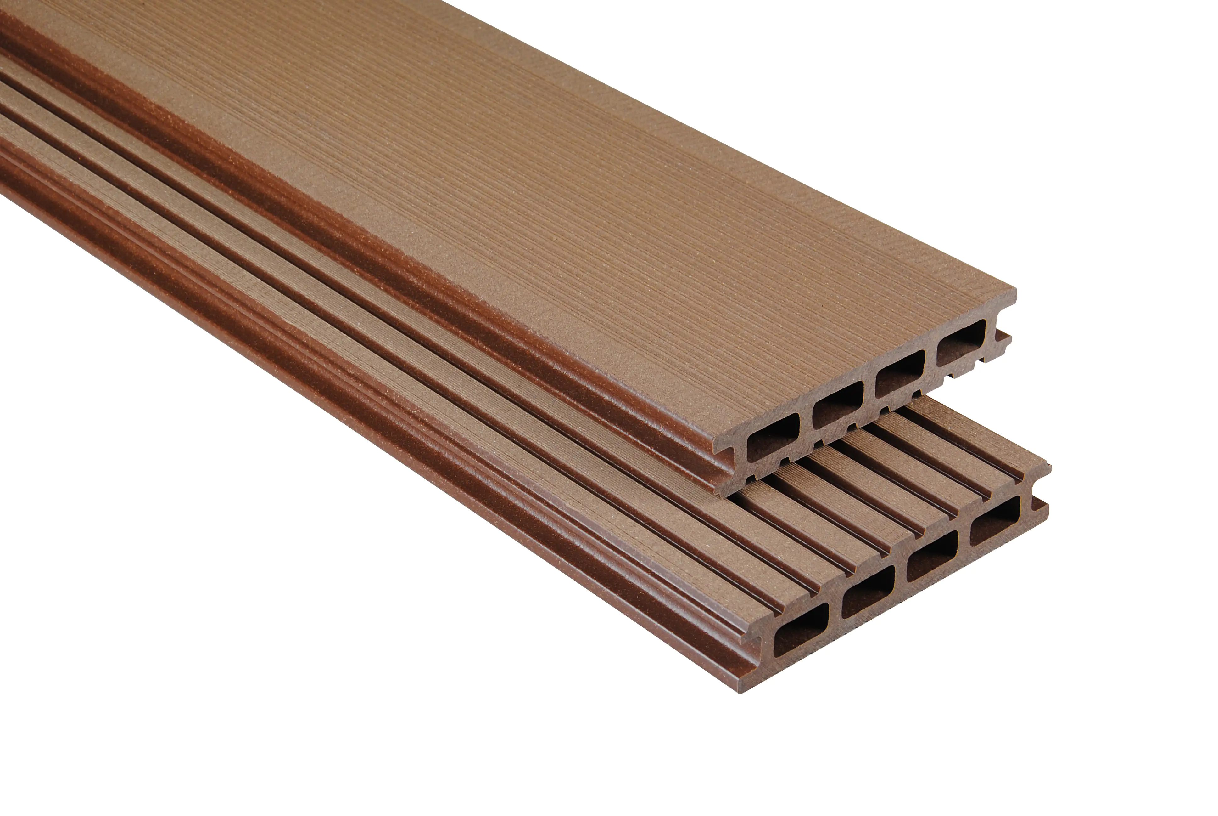 Kovalex Terrassendiele WPC Standard 14,5 x 2,6 cm braun gebürstet Meterware