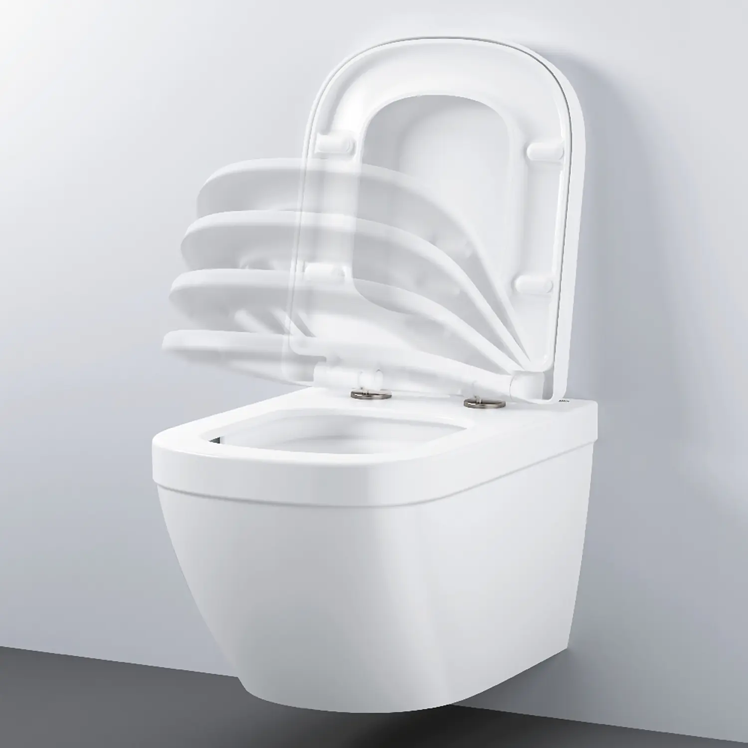 Wand-Tiefspül-WC Euro ohne WC-Sitz weiß, spülrandlos