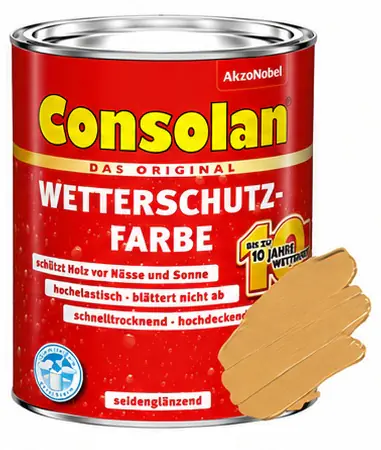 Consolan Wetterschutz-Farbe 2,5 L sandgelb