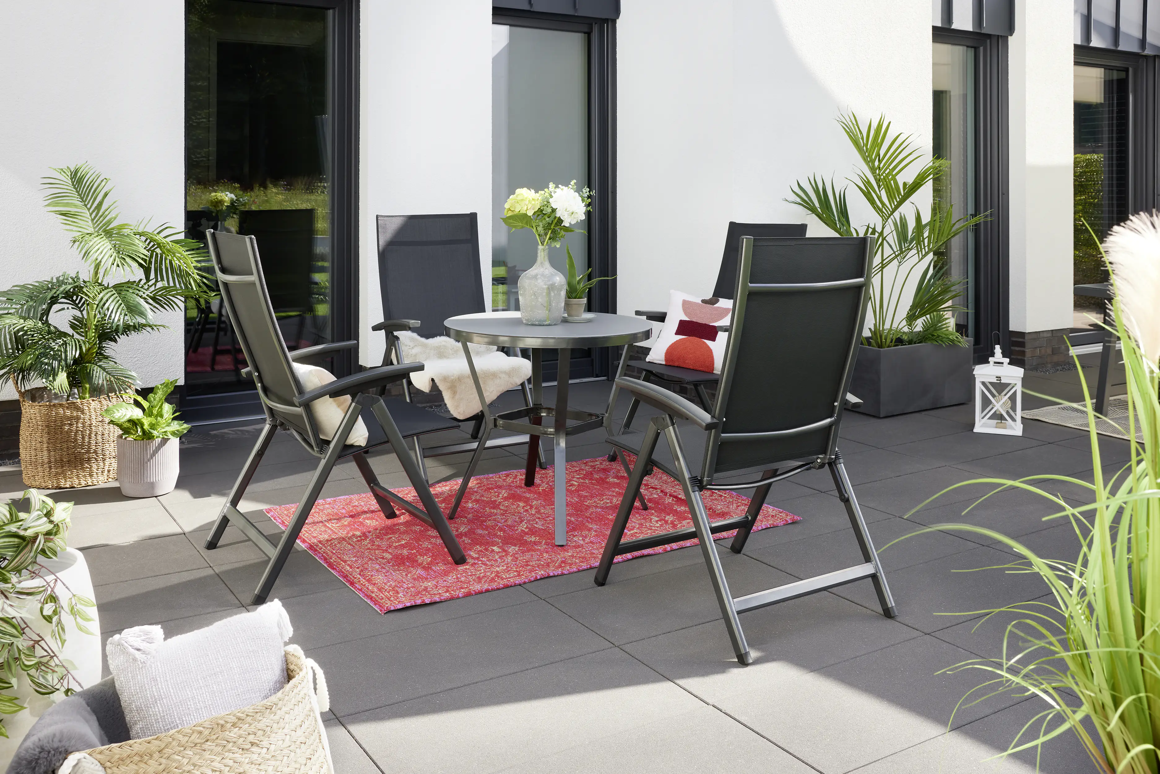 TrendLine Gartentisch Aluminium Pero Ø 80 cm anthrazit