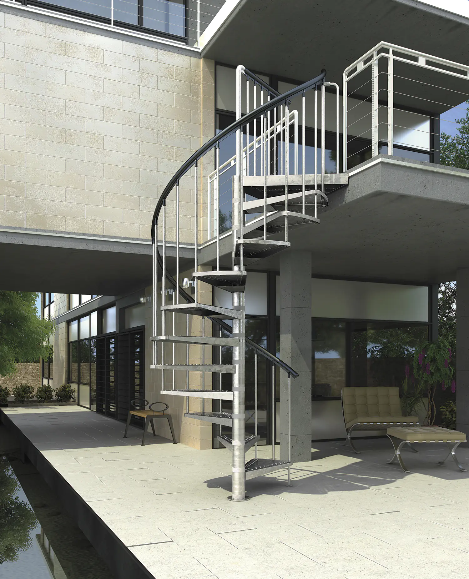 DOLLE Außenspindeltreppe Gardenspin Durchmesser 155 cm
