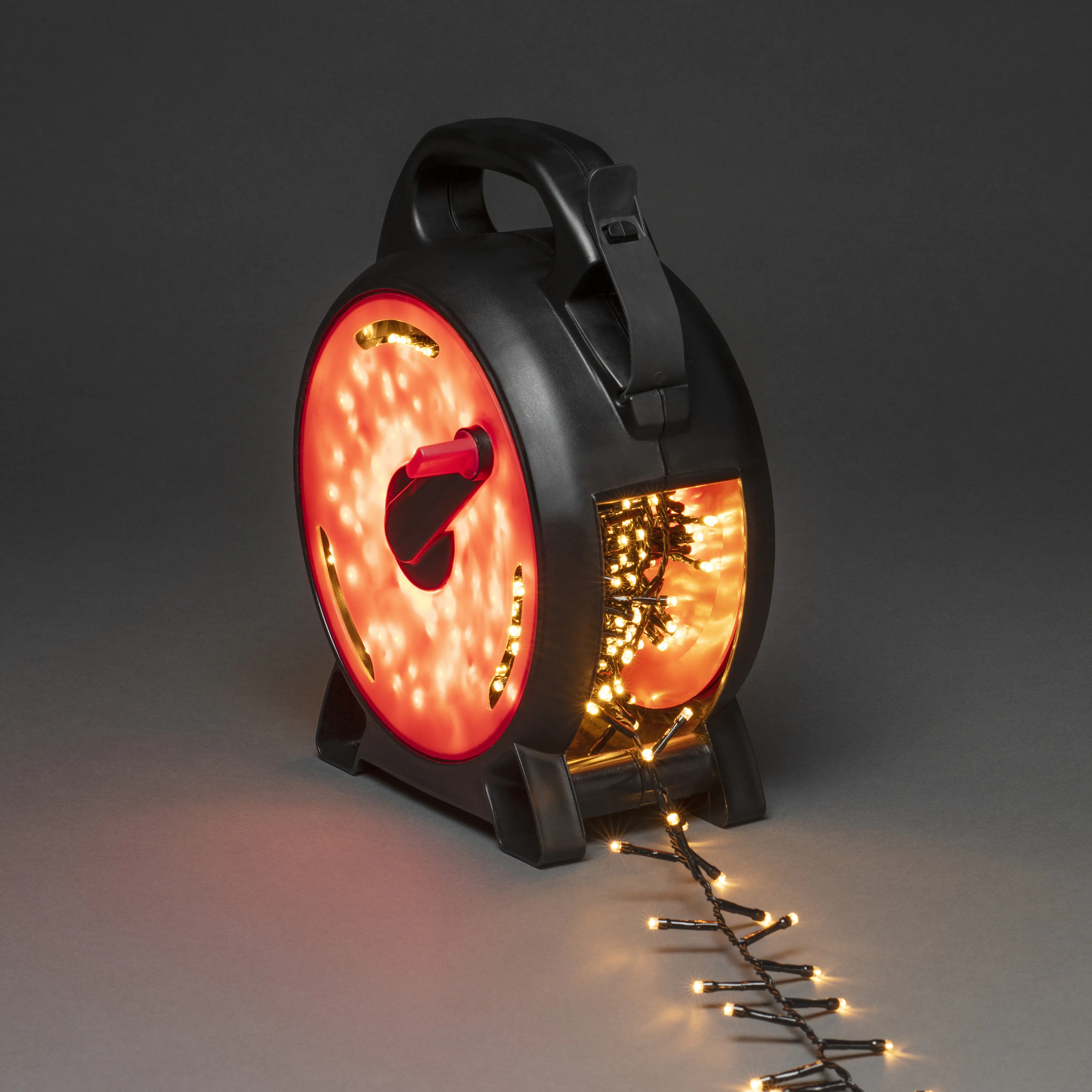 Konstsmide Micro LED Compactlights Lichterkette 600 bernstein mit Aufroller