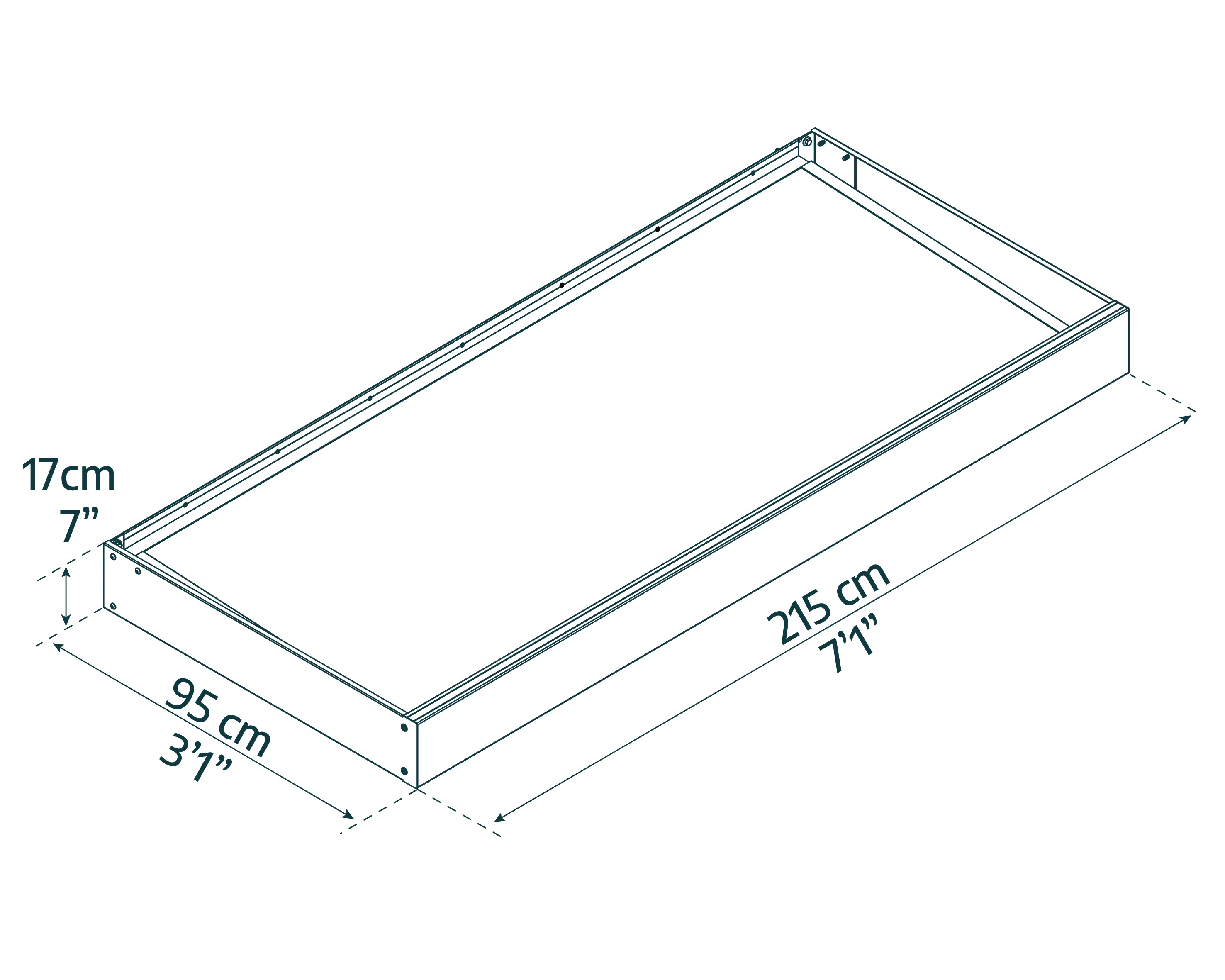 Canopia Vordach Sophia 2150  Grau Alu 215 x 95 cm