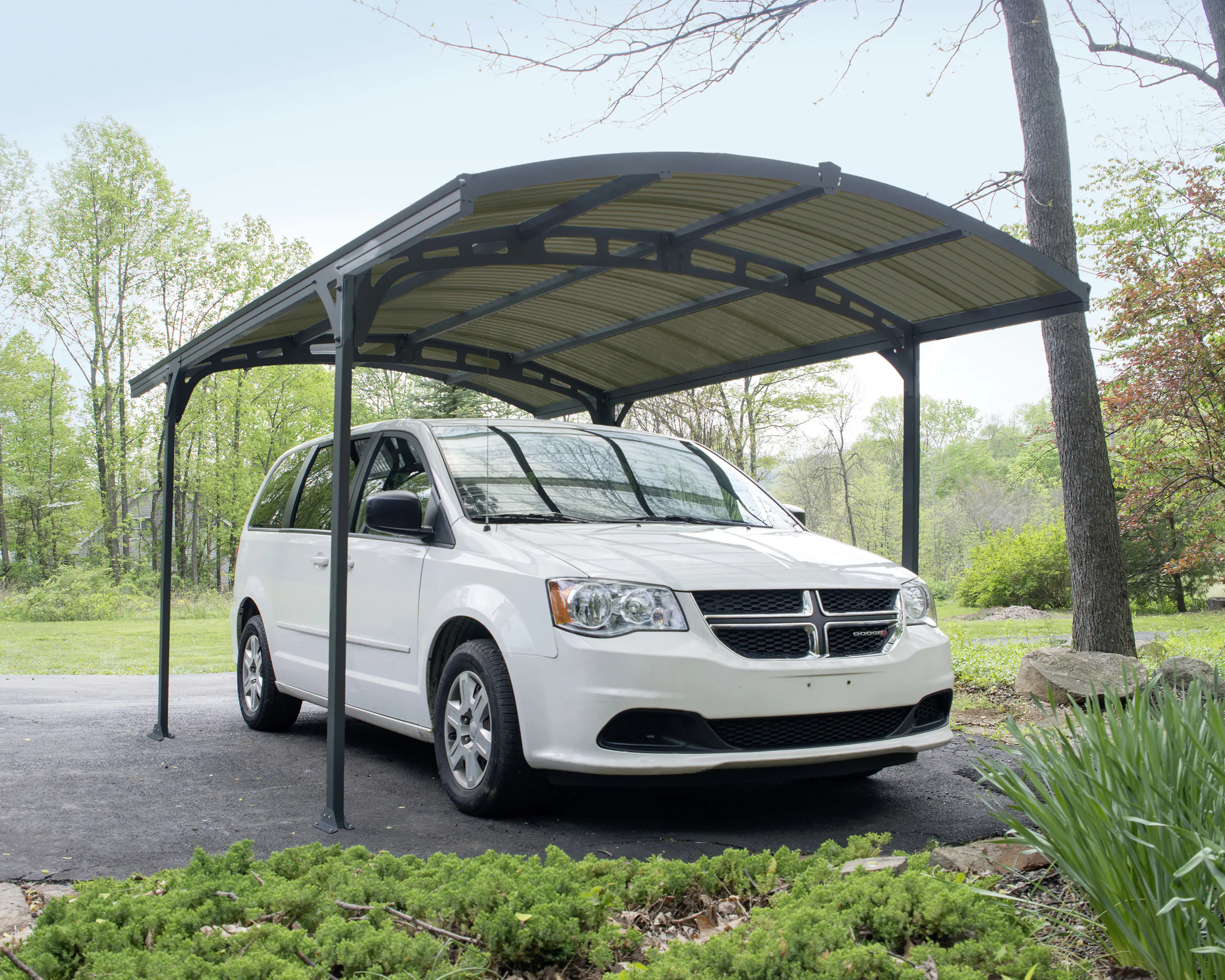 Canopia Carport Atlas 5000  Grau Alu 288 x 495 cm