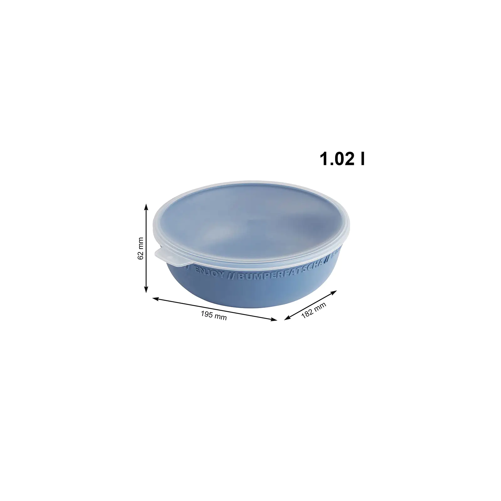 Rotho Schüssel mit Deckel 1,02 L Tresa horizon blau
