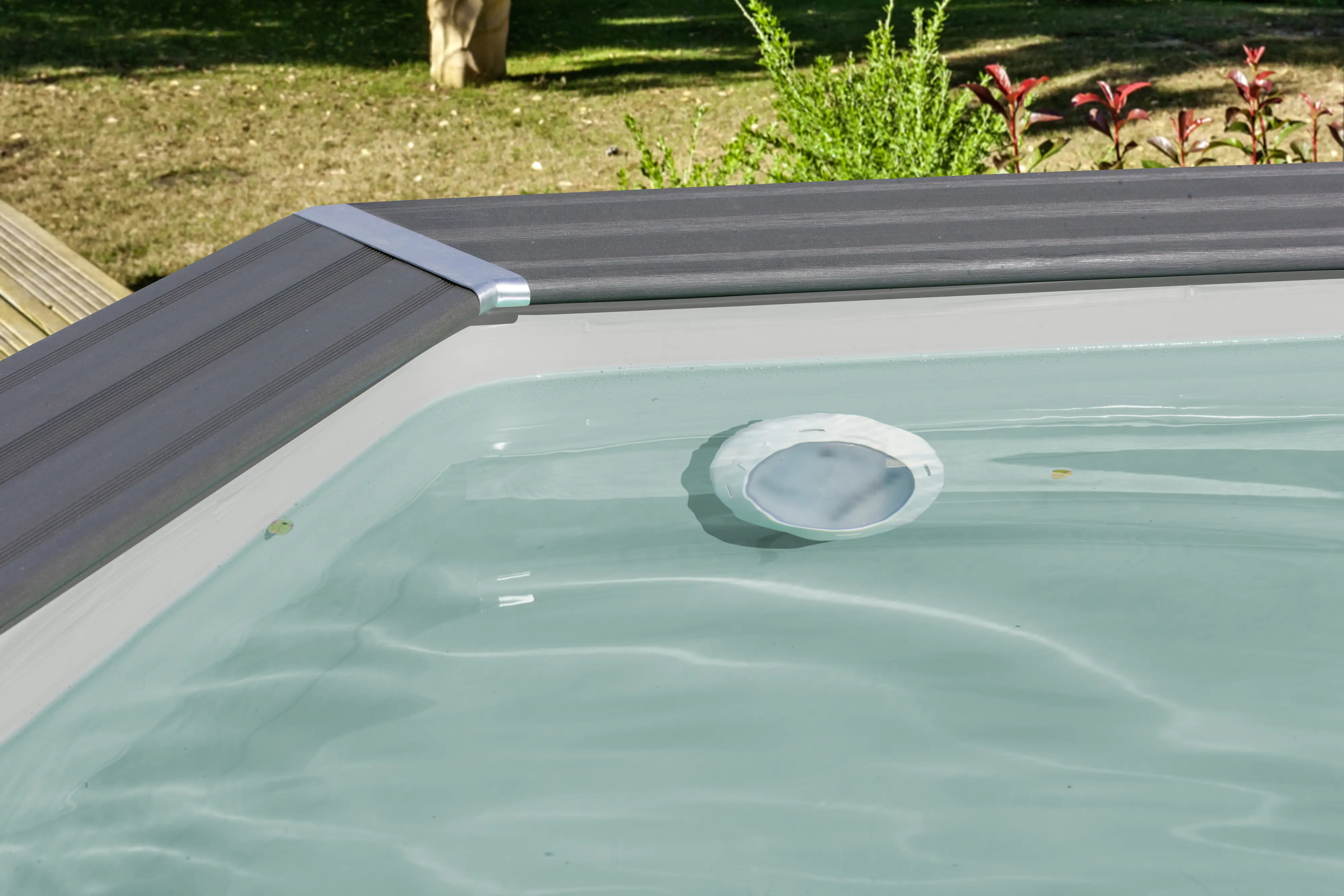 Gre Composite Pool oval grau 664 x 386 x 124 cm