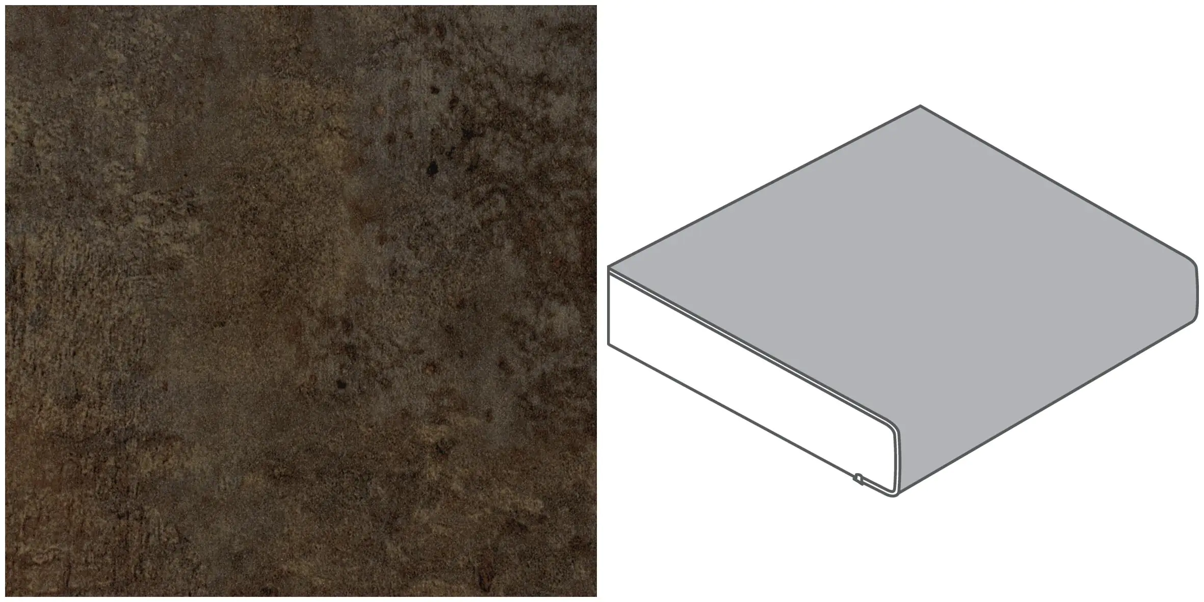 GetaElements Arbeitsplatte 410 x 60 cm, 39 mm, H317CE campino patina