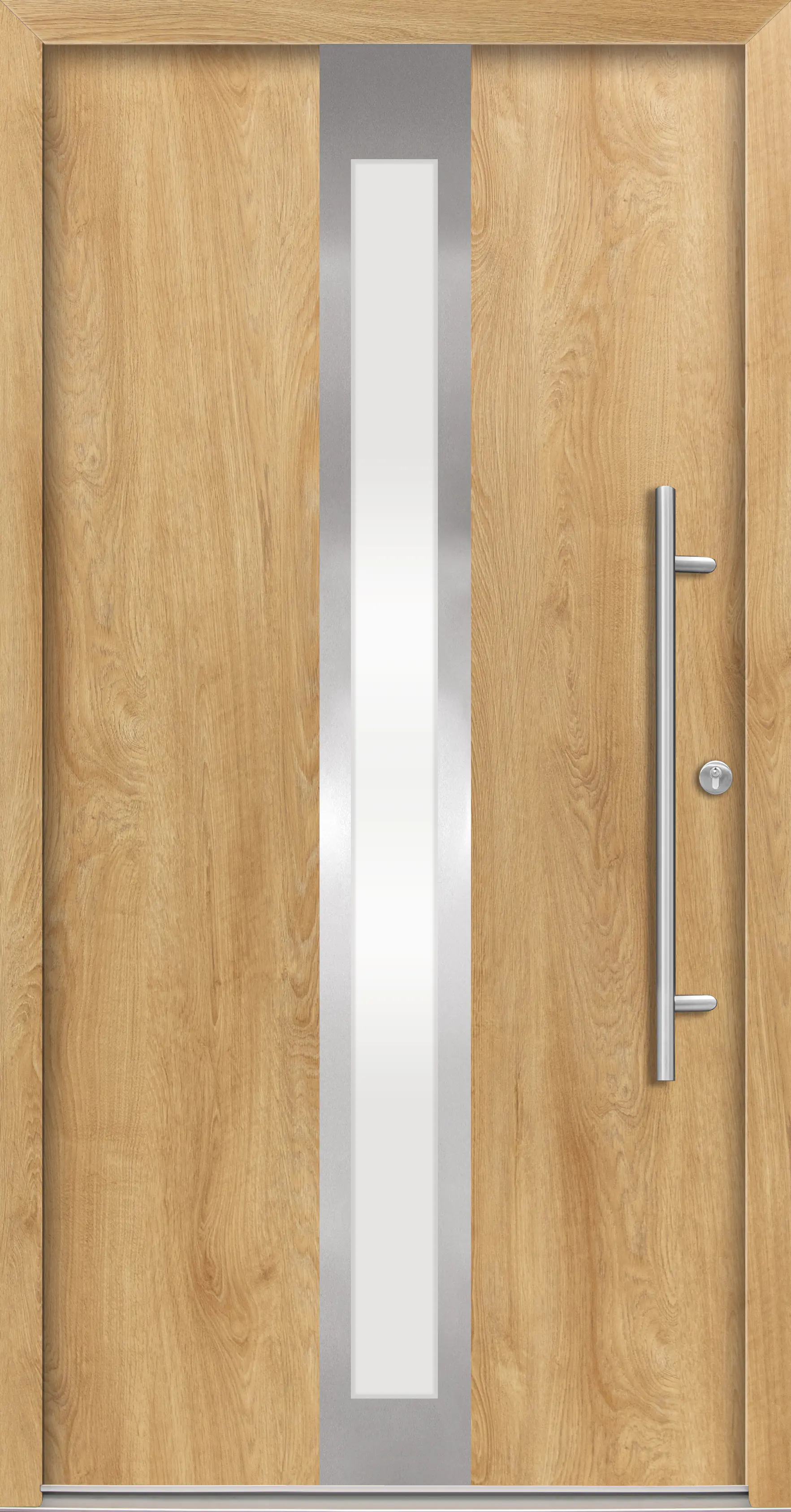 Splendoor Haustür Passivedoor Premium B01 Eiche Natur DIN Rechts 110 x 210 cm