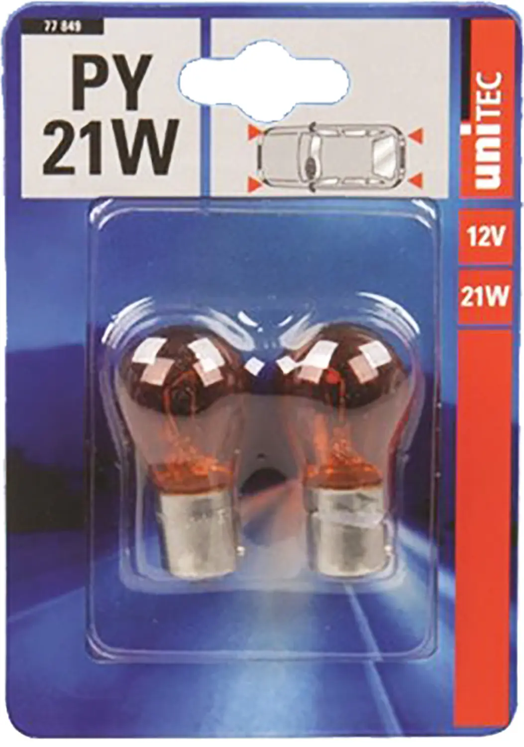 Unitec PY21W Kugellampe Standard orange 12V 21/5W