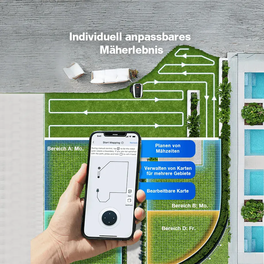 Ecovacs Mähroboter GOAT O1200 LiDAR Pro - 22 cm Schnittbreite 1200 m² inkl. Ladestation