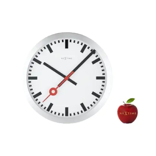 Nextime Tisch- Wanduhr Station Stripe Index Ø 35 cm