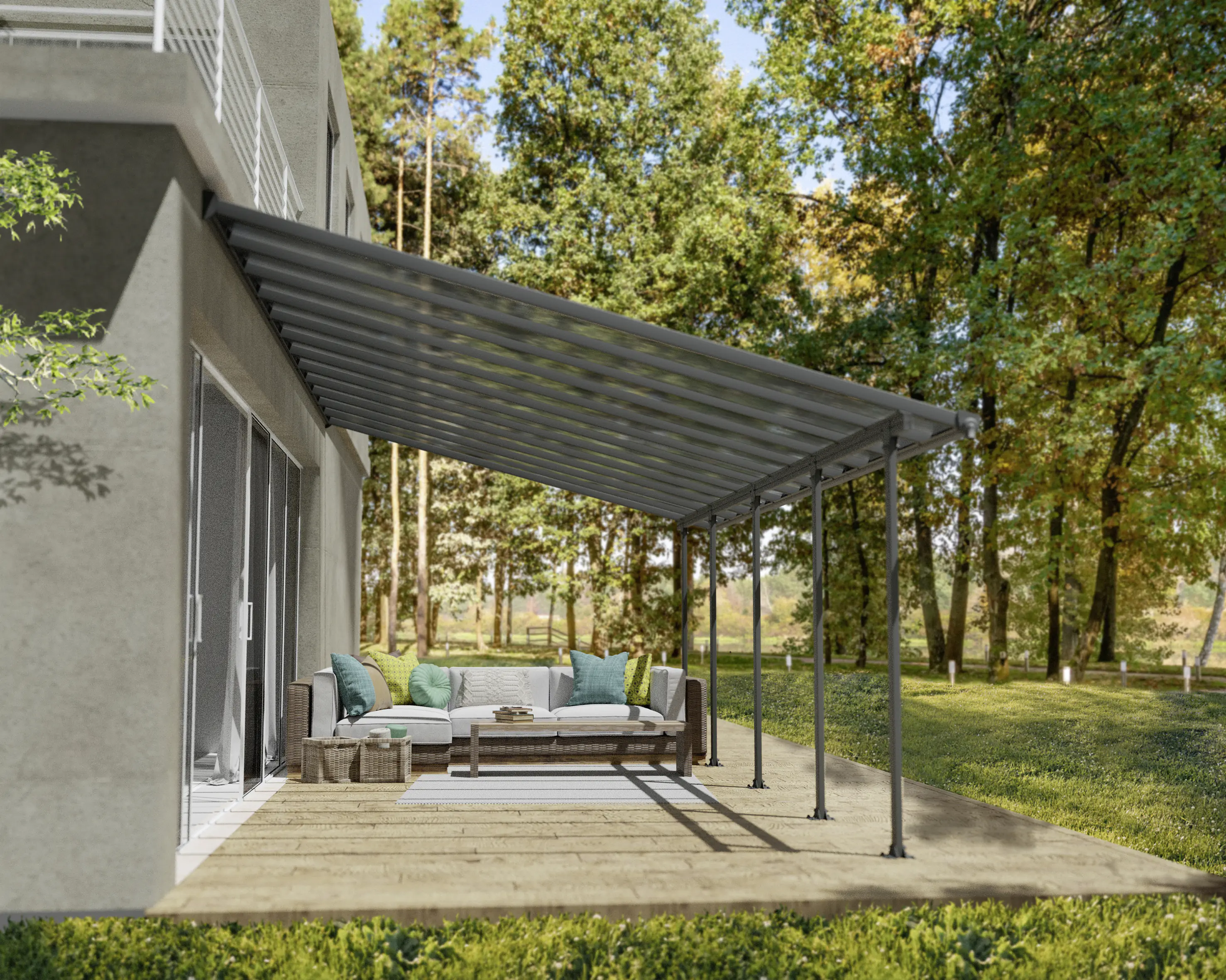 Canopia Terrassenüberdachung Feria 400 x 850 cm anthrazit